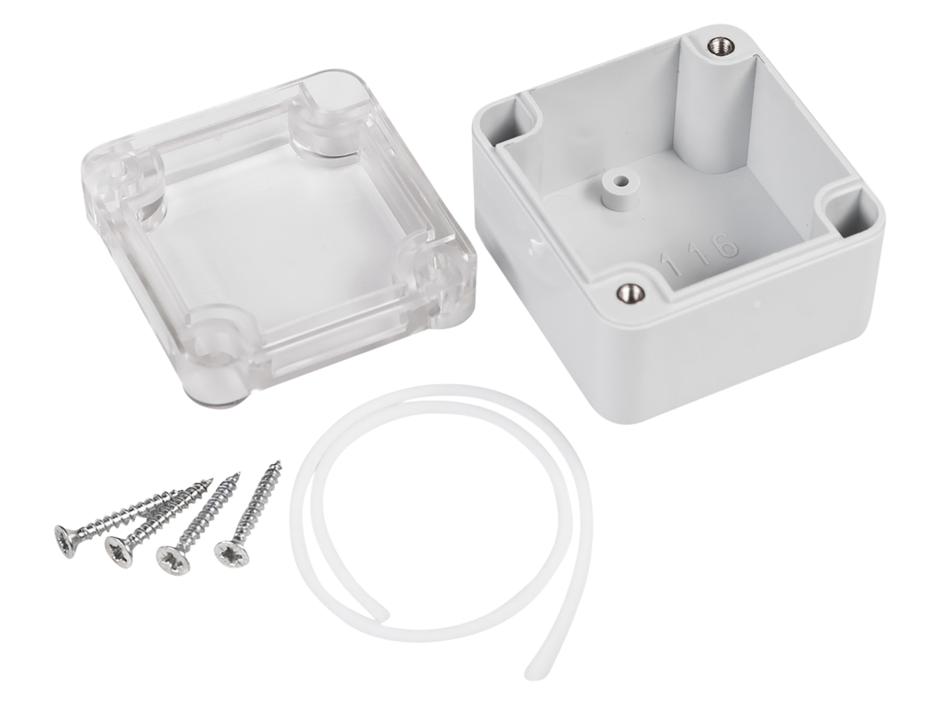 POLLIN ABS-Gehäuse 4U63050504437, 51x49x36 mm, IP65, Glasklarer Deckel POLLIN ABS-Gehäuse 4U63050504437, 51x49x36 mm, IP65, Glasklarer Deckel