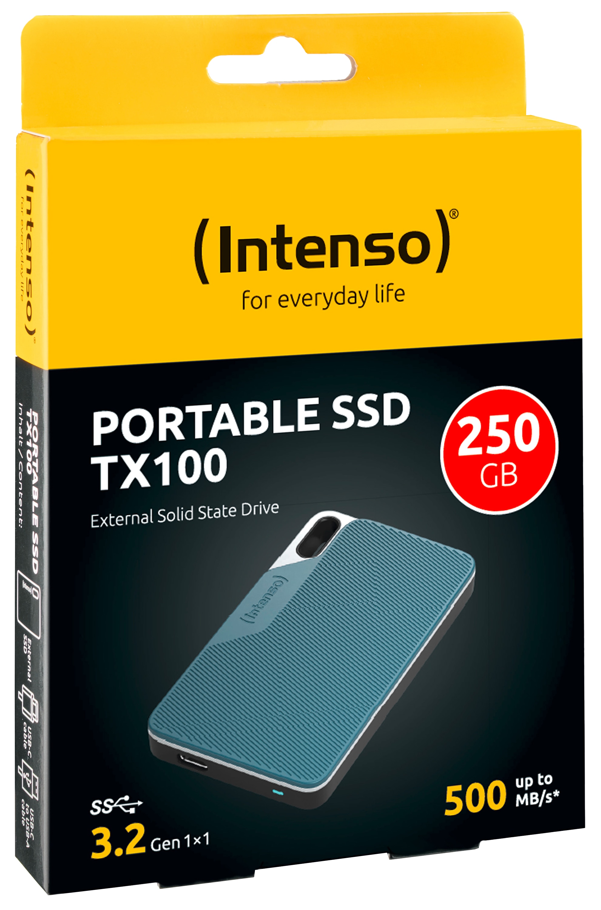 INTENSO USB 3.2-SSD TX100 250GB INTENSO USB 3.2-SSD TX100 250GB