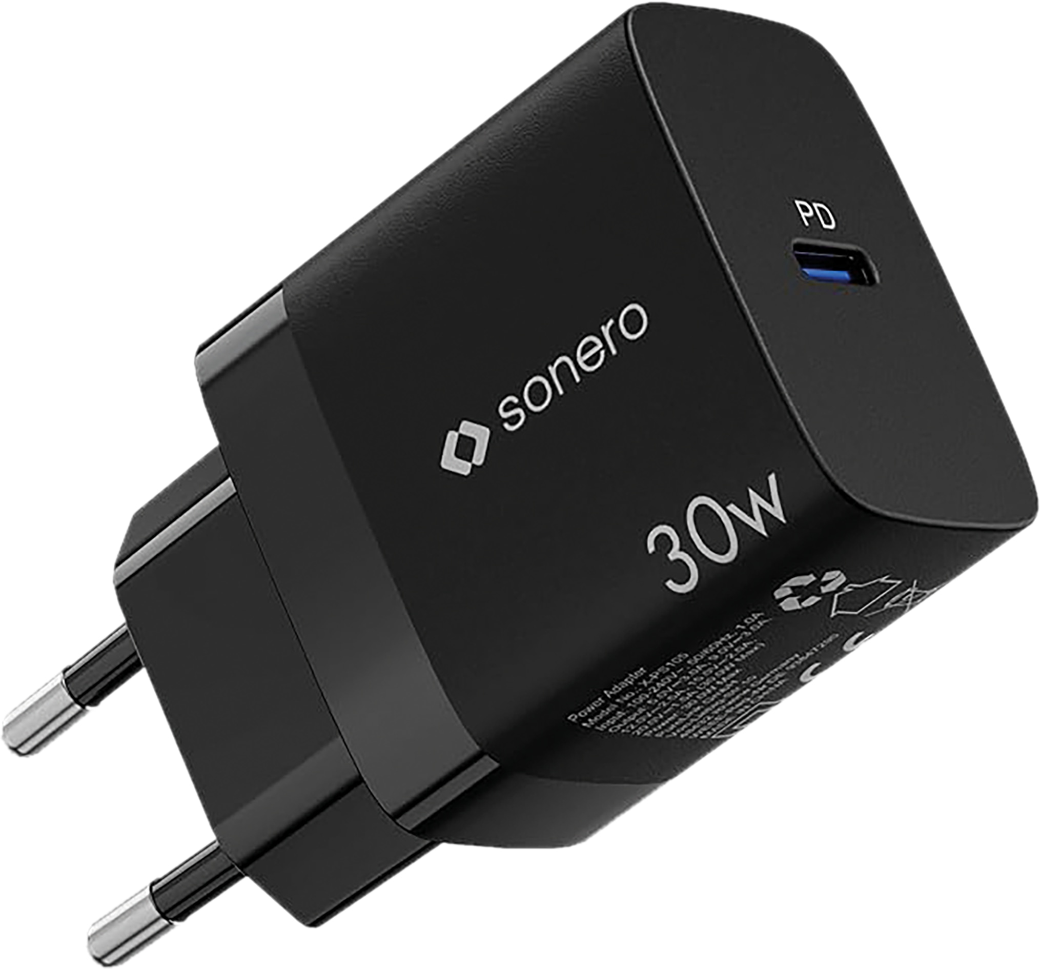 SONERO USB-C GaN Ladegerät X-PS105, 1 Port, 30W, schwarz SONERO USB-C GaN Ladegerät X-PS105, 1 Port, 30W, schwarz