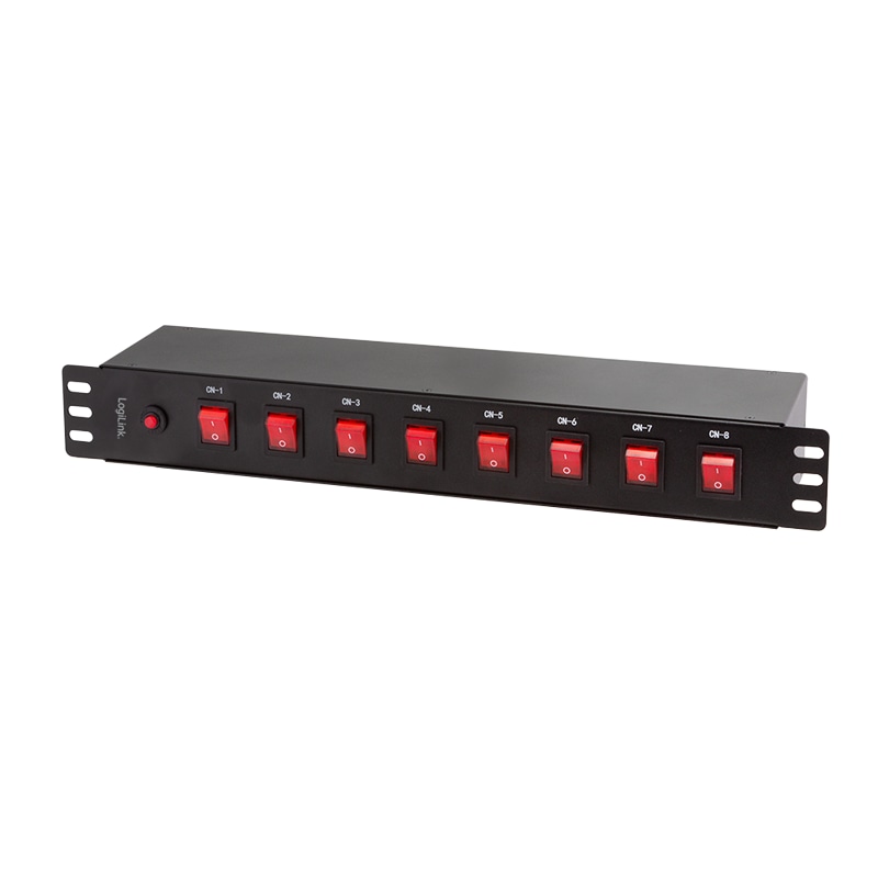 LOGILINK Steckdosenleiste PDU8D01, 8-fach, 19", einzeln schaltbar, schwarz LOGILINK Steckdosenleiste PDU8D01, 8-fach, 19", einzeln schaltbar, schwarz