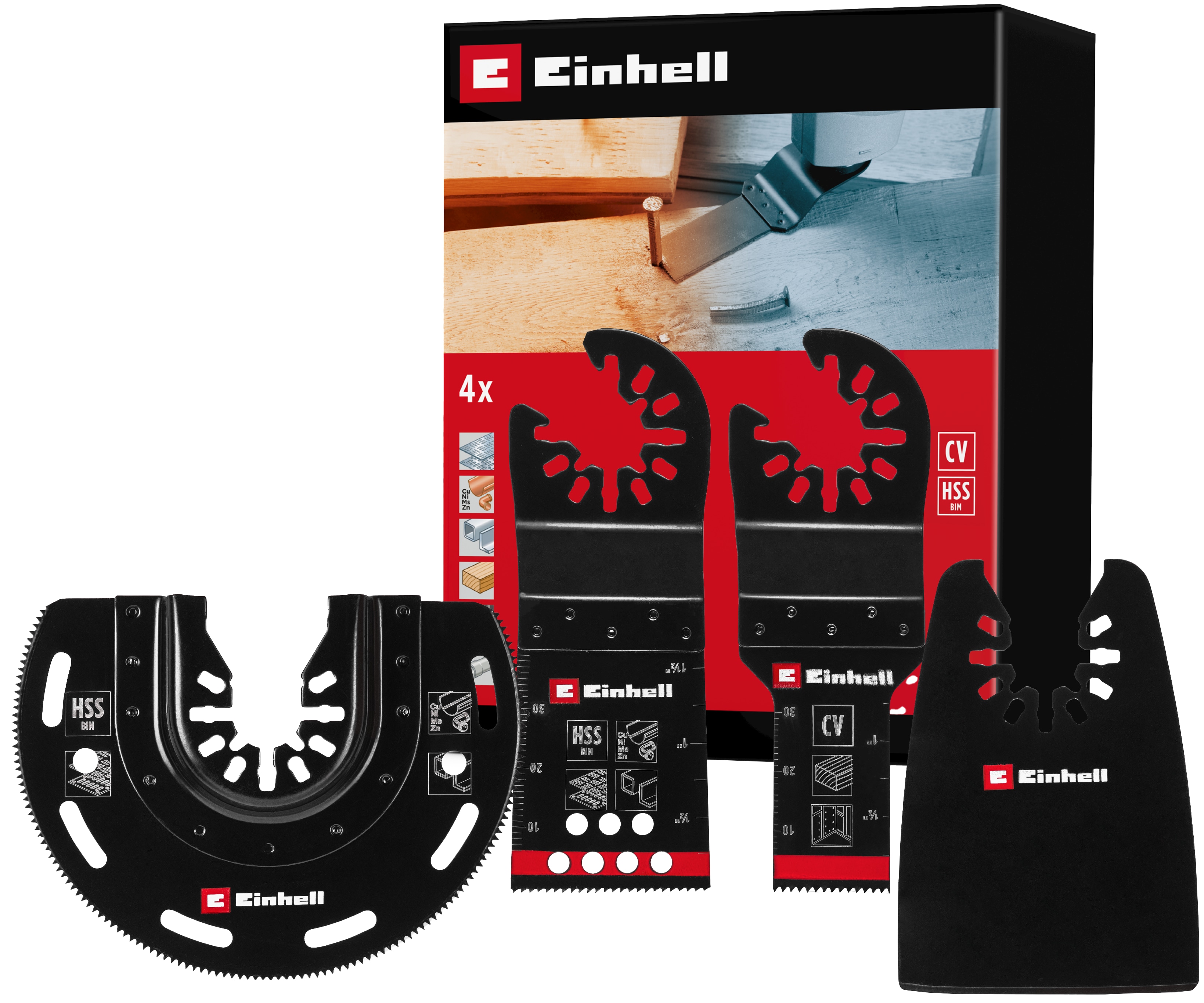 EINHELL Multi-Tool-Set, 708104, 4-teilig EINHELL Multi-Tool-Set, 708104, 4-teilig