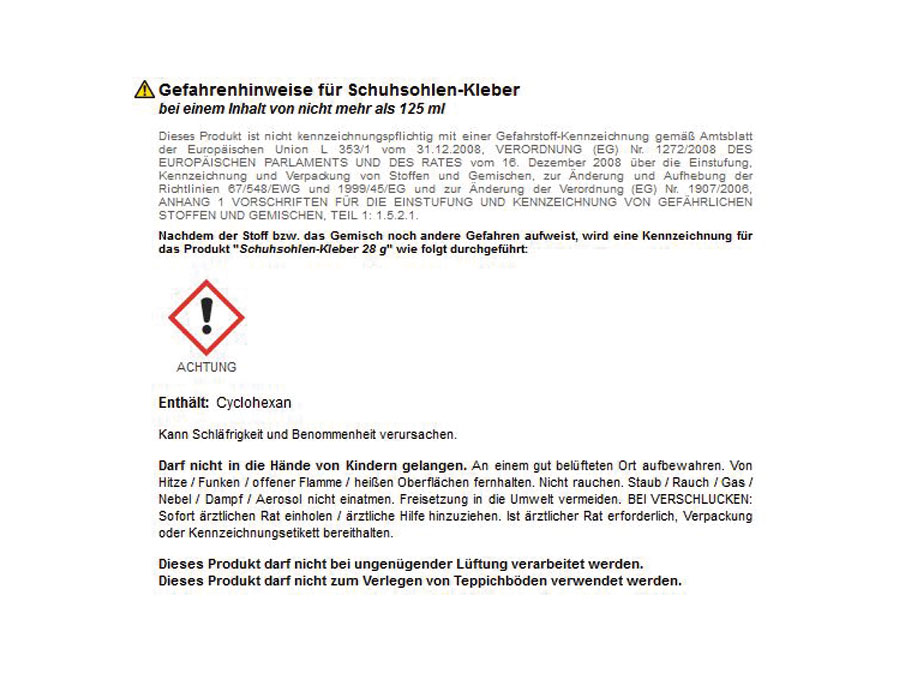 BINDULIN Schuhsohlen- und Lederkleber LK 9, 28 g BINDULIN Schuhsohlen- und Lederkleber LK 9, 28 g