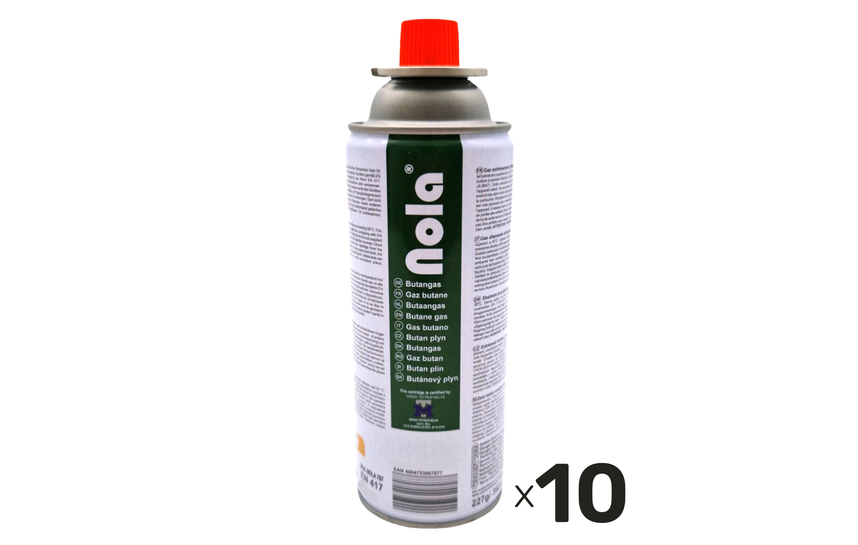 NOLA Gaskartusche 707_KM, 227g, 10 Stück Gaskartusche MSF-1a, 227 g, 10 Stück
