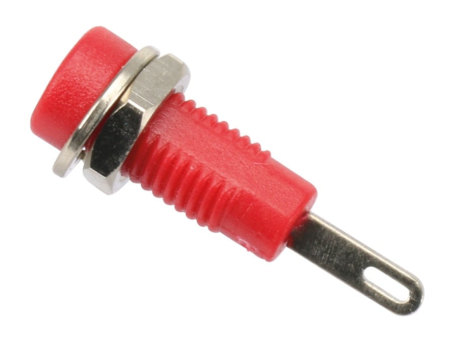 Zwerg-Einbaubuchse 2 mm, rot Zwerg-Einbaubuchse 2 mm, rot