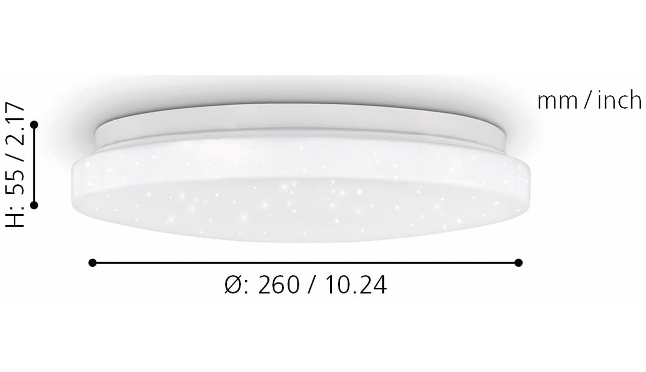 EGLO LED-Deckenleuchte POGLIOLA-S, 12W, 1300 lm, 4000K, 240 mm, Kristalleffekt EGLO LED-Deckenleuchte POGLIOLA-S, 12W, 1300 lm, 4000K, 240 mm, Kristalleffekt