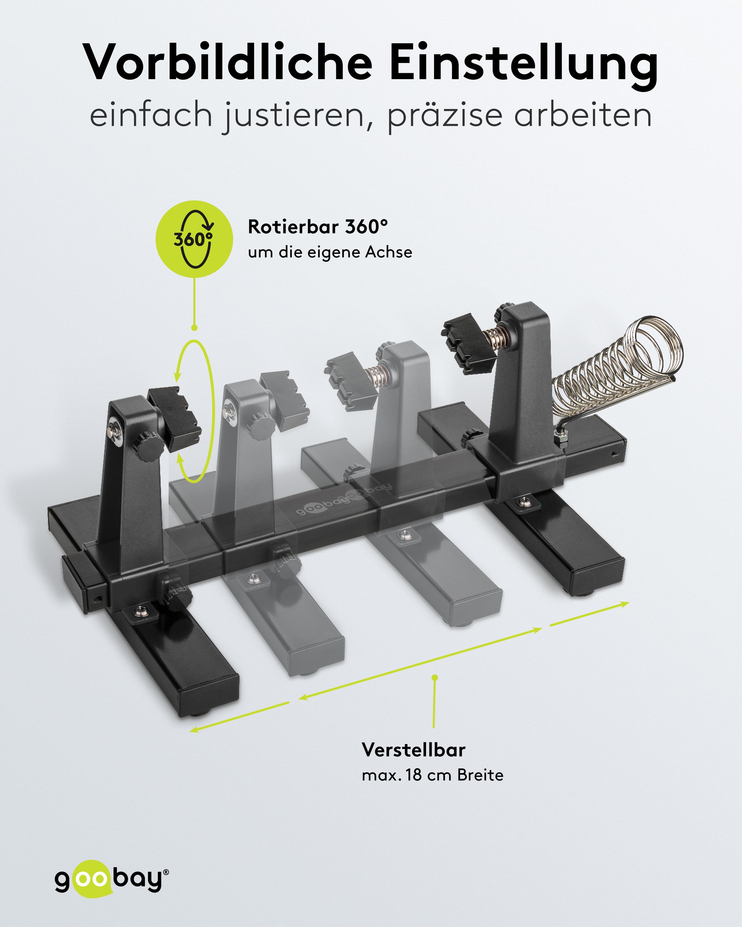 GOOBAY Platinenhalter, 76559, mit Lötkolbenständer GOOBAY Platinenhalter, 76559, mit Lötkolbenständer