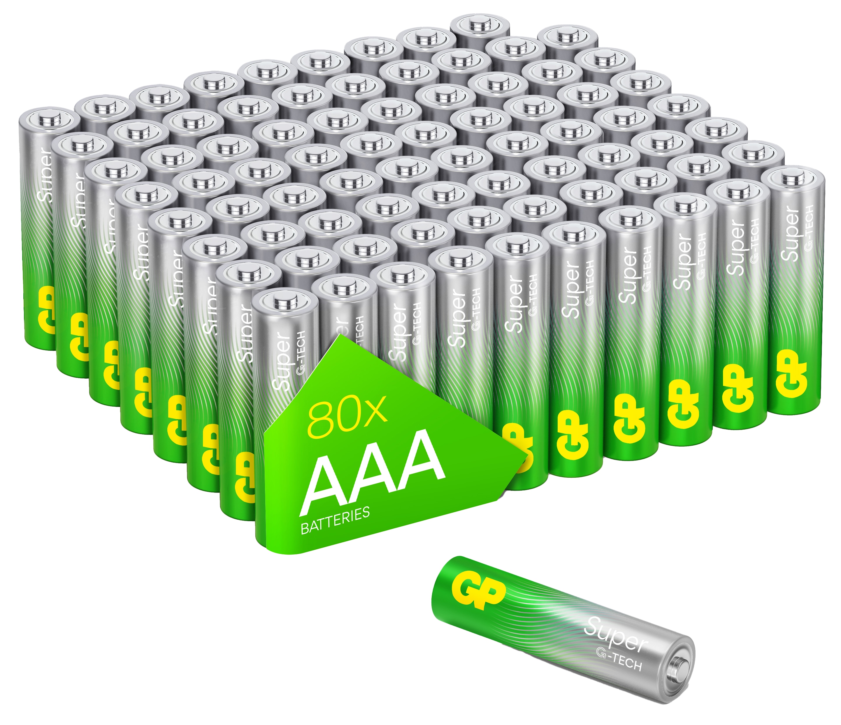 GP Super Alkaline-Micro-AAA-Batterie LR03, 1,5V, 80 Stück GP Super Alkaline-Micro-AAA-Batterie LR03, 1,5V, 80 Stück