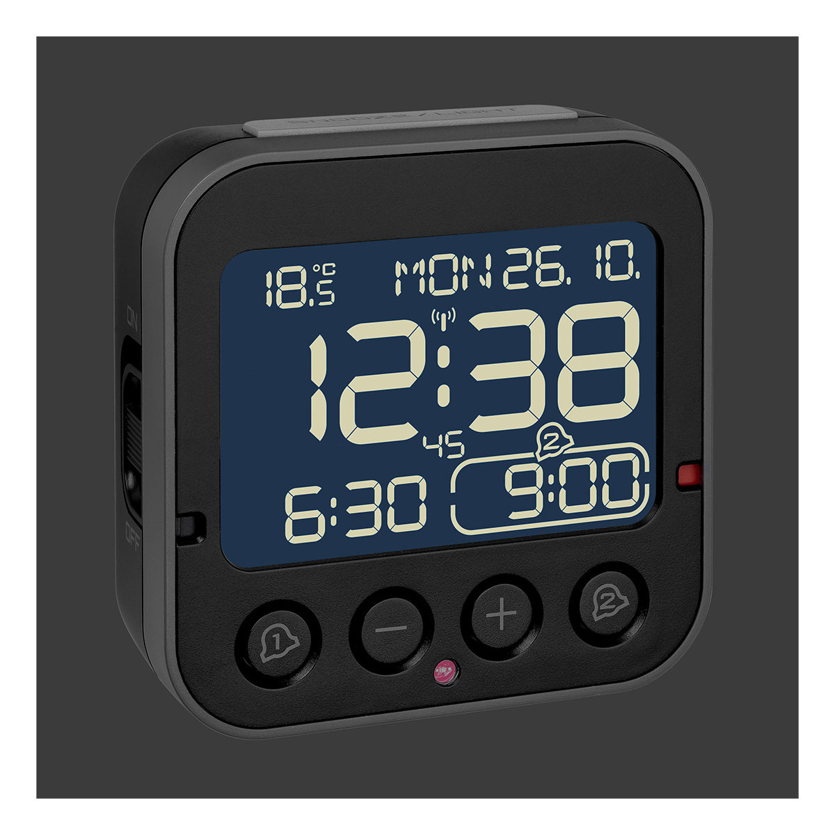 TFA Digitaler Funkwecker 60.2552.01, mit Temperatur BINGO 2.0
