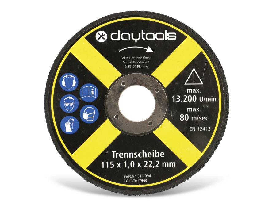 DAYTOOLS Trennscheibe Metall, 115x1,0x22,2 mm, 5 Stück DAYTOOLS Trennscheibe Metall, 115x1,0x22,2 mm, 5 Stück