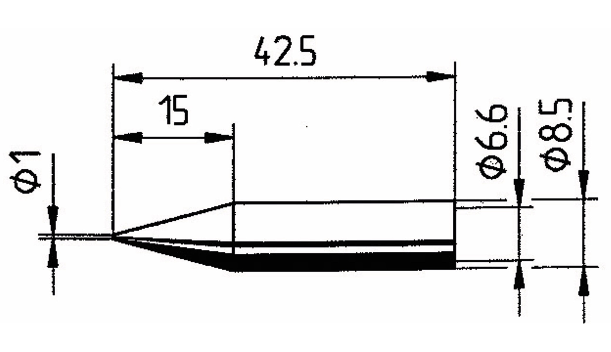 ERSA Lötspitze, 0842BDLF/SB, meißelförmig, 1,0 mm ERSA Lötspitze, 0842BDLF/SB, meißelförmig, 1,0 mm