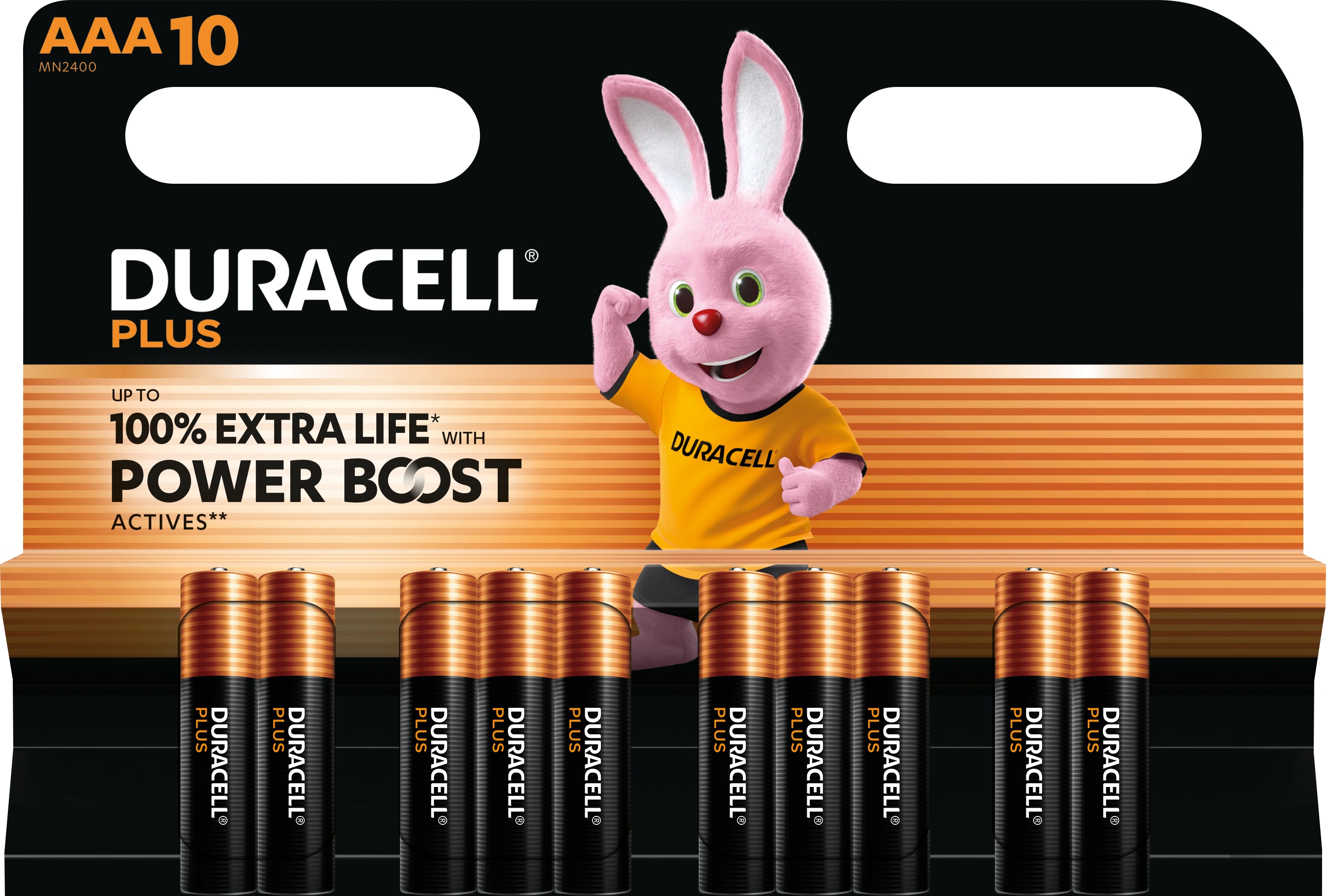 DURACELL Alkaline-Micro-Batterie LR03, 1,5V, Plus, Power Boost, 10 Stück DURACELL Alkaline-Micro-Batterie LR03, 1,5V, Plus, Power Boost, 10 Stück
