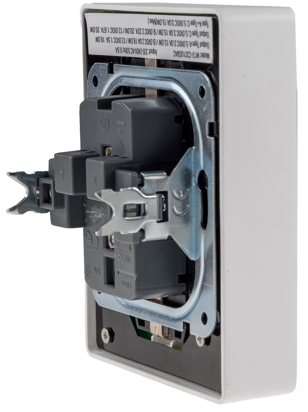 MILOS Schutzkontakt-Steckdose 23717, 2-fach, 2in1, 16A/250V, UP, weiß