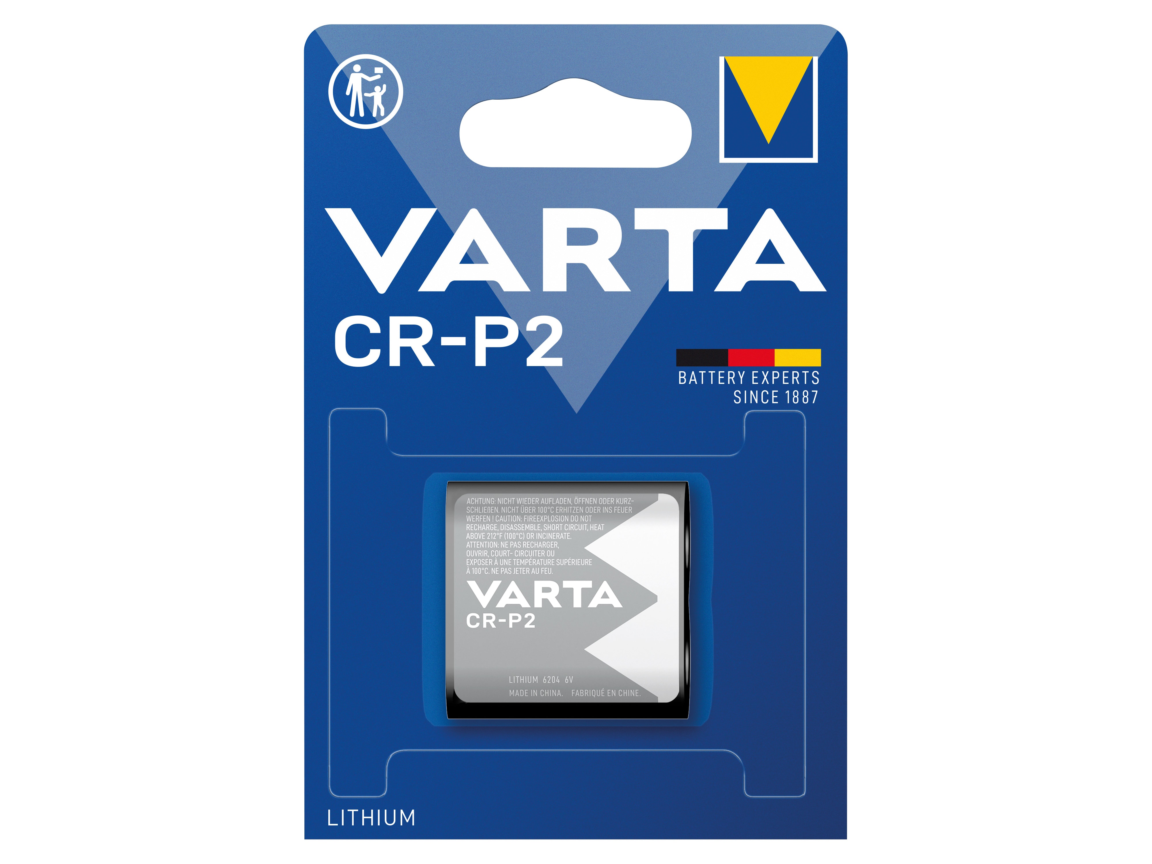 VARTA Lithium-Batterie, CR-P2, 6V, Photo VARTA Lithium-Batterie, CR-P2, 6V, Photo