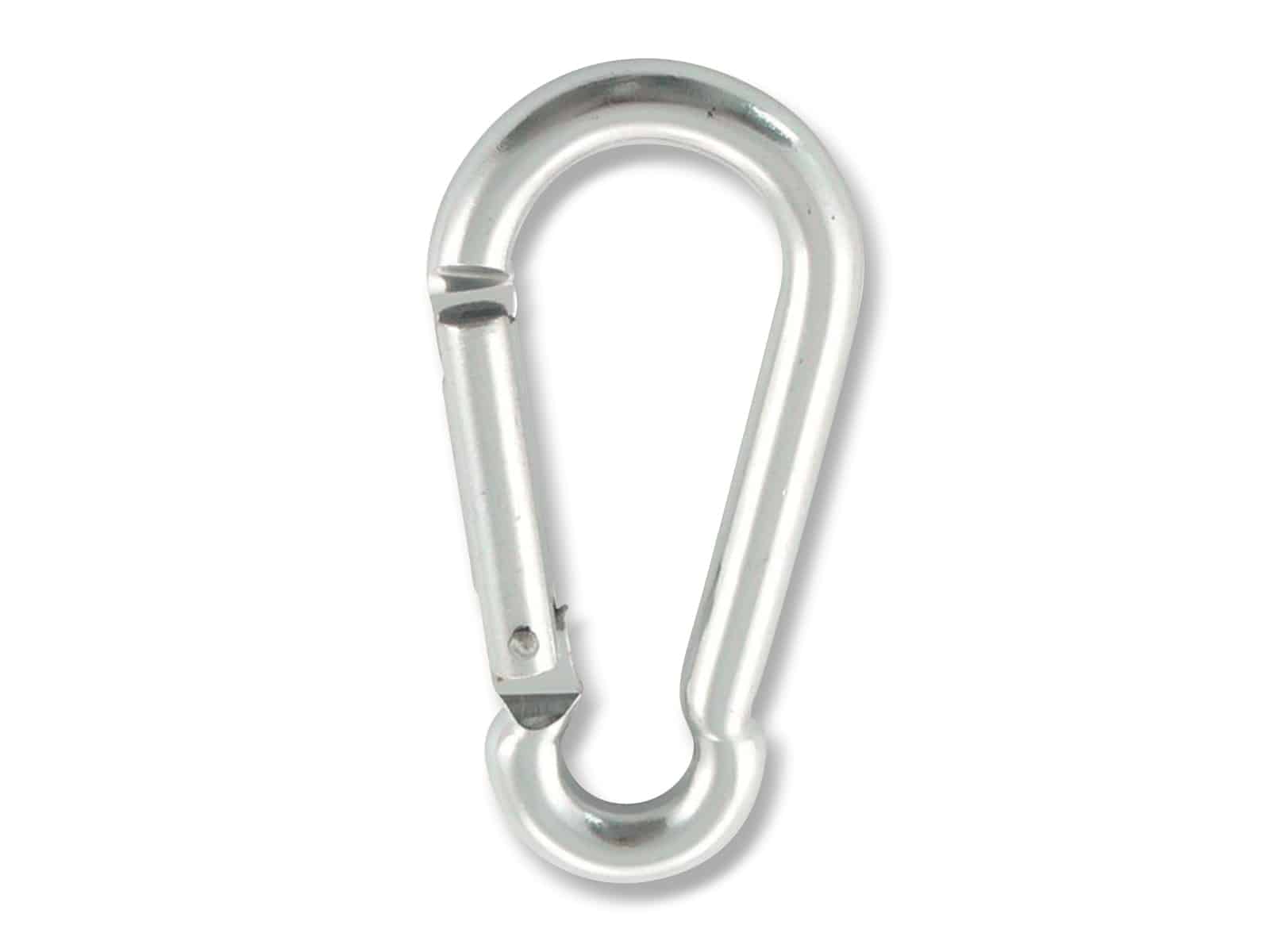 MARINETECH Karabinerhaken, Aluminium, silber, 8x80 mm, 4 Stück MARINETECH Karabinerhaken, Aluminium, silber, 8x80 mm, 4 Stück