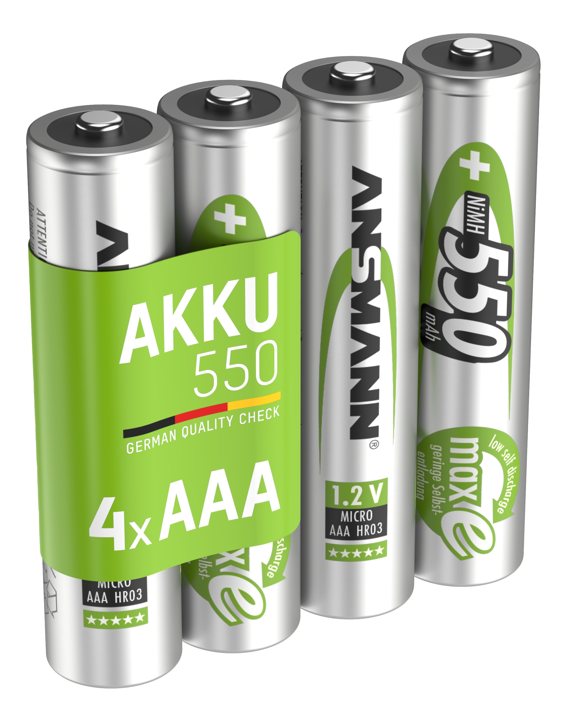 ANSMANN NiMH Akku Micro AAA 550 mAh maxE 4 Stück ANSMANN NiMH Akku Micro AAA 550 mAh maxE 4 Stück