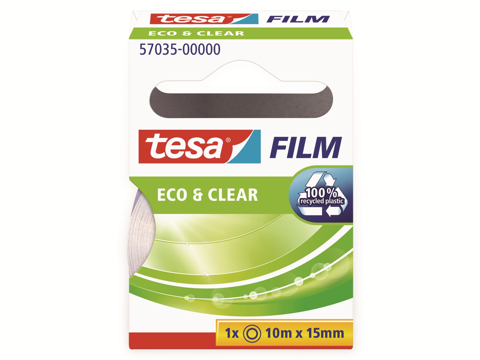 TESA film® eco&clear, 1 Rolle, 10m:15mm, 57035-00000-01 TESA film® eco&clear, 1 Rolle, 10m:15mm, 57035-00000-01