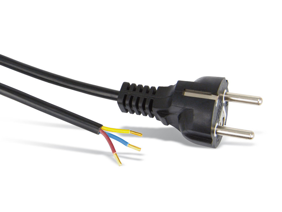 GOOBAY Netzkabel mit Schutzkontaktstecker, 1,5 m, schwarz GOOBAY Netzkabel mit Schutzkontaktstecker, 1,5 m, schwarz