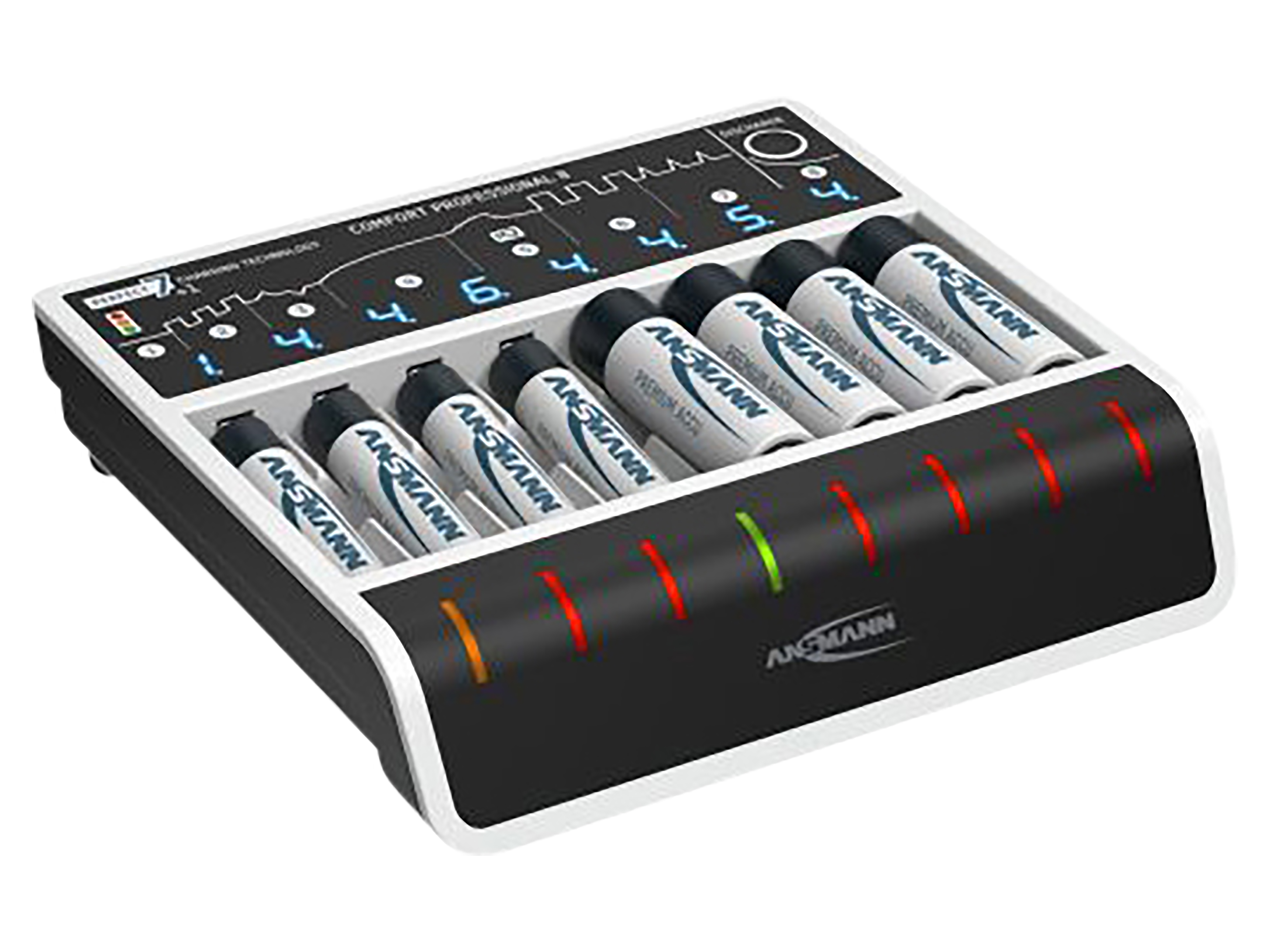 ANSMANN USB-Akku-Ladegerät Comfort Professional 8, 1...8 NiMH, für AAA/AA USB-Akku-Ladegerät ANSMANN Comfort Professional 8, 1...8 NiMH, für AAA/AA