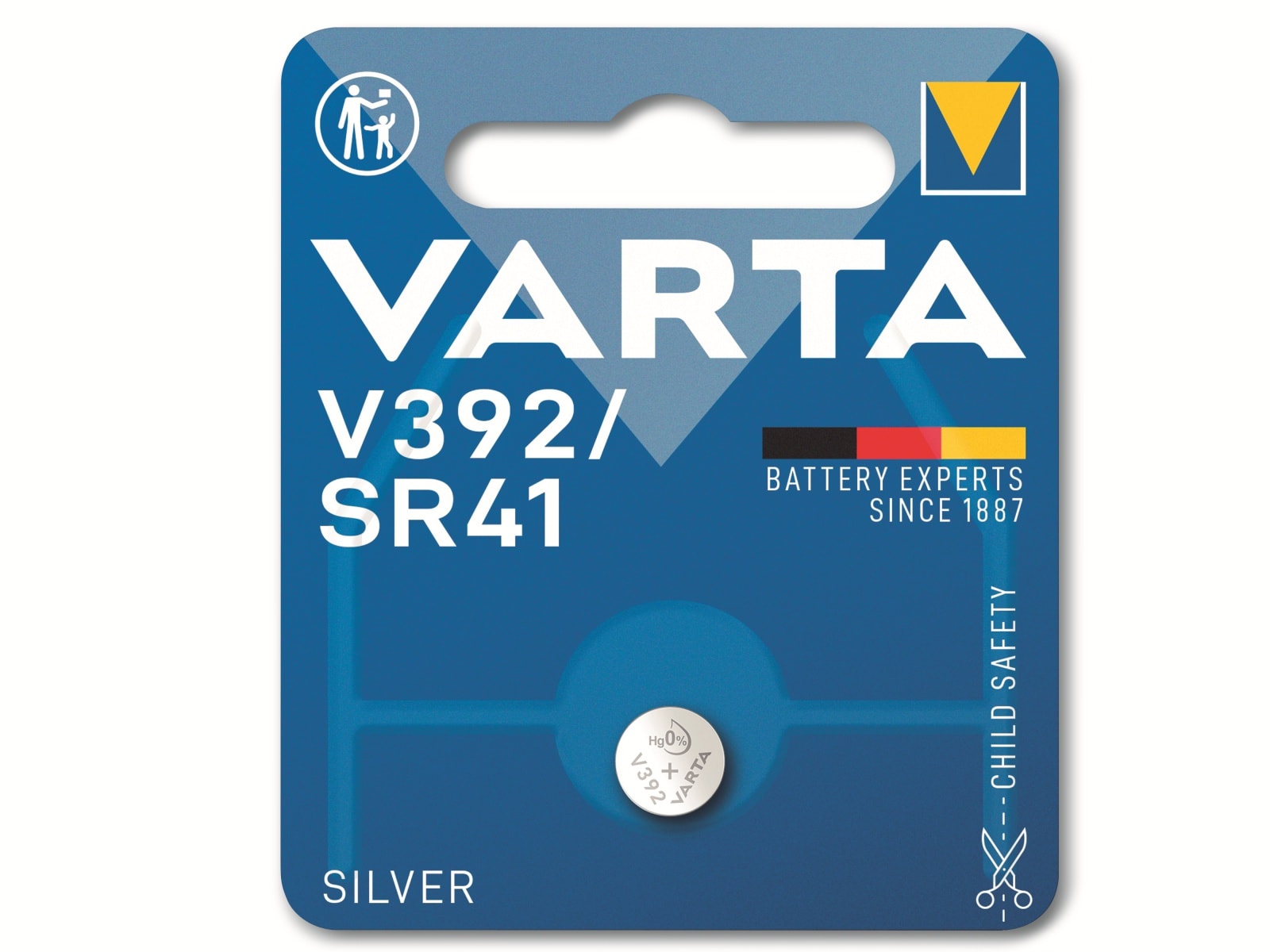 VARTA Knopfzelle Silver Oxide, 392 SR41, 1.55V, 1 Stück