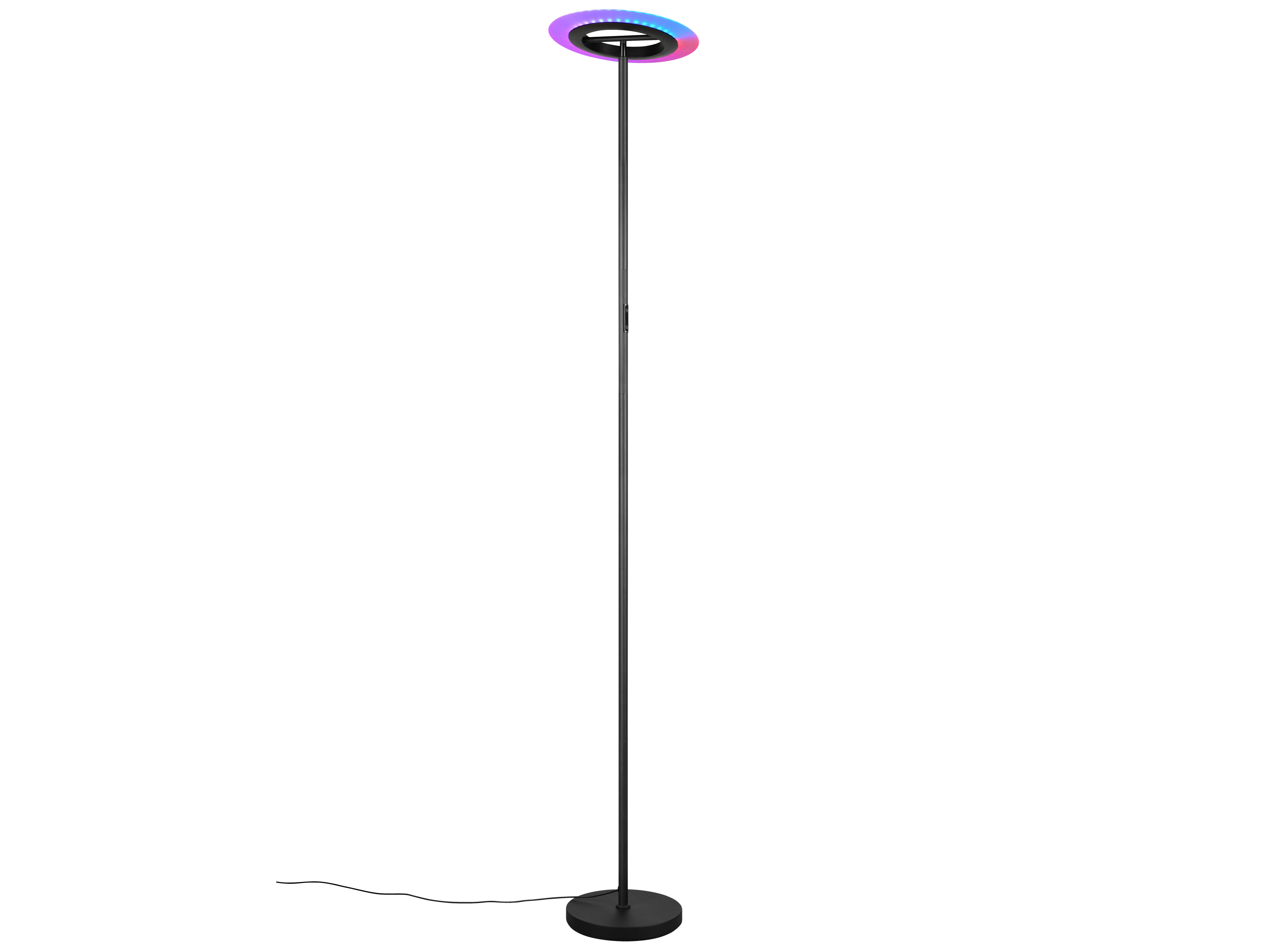 REALITY LED-Stehleuchte Samba R43411132, 16,5W, 2700... 6500K, 1900lm, CCT, RGB, IP20, schwarz REALITY LED-Stehleuchte Samba R43411132, 16,5W, 2700... 6500K, 1900lm, CCT, RGB, IP20, schwarz