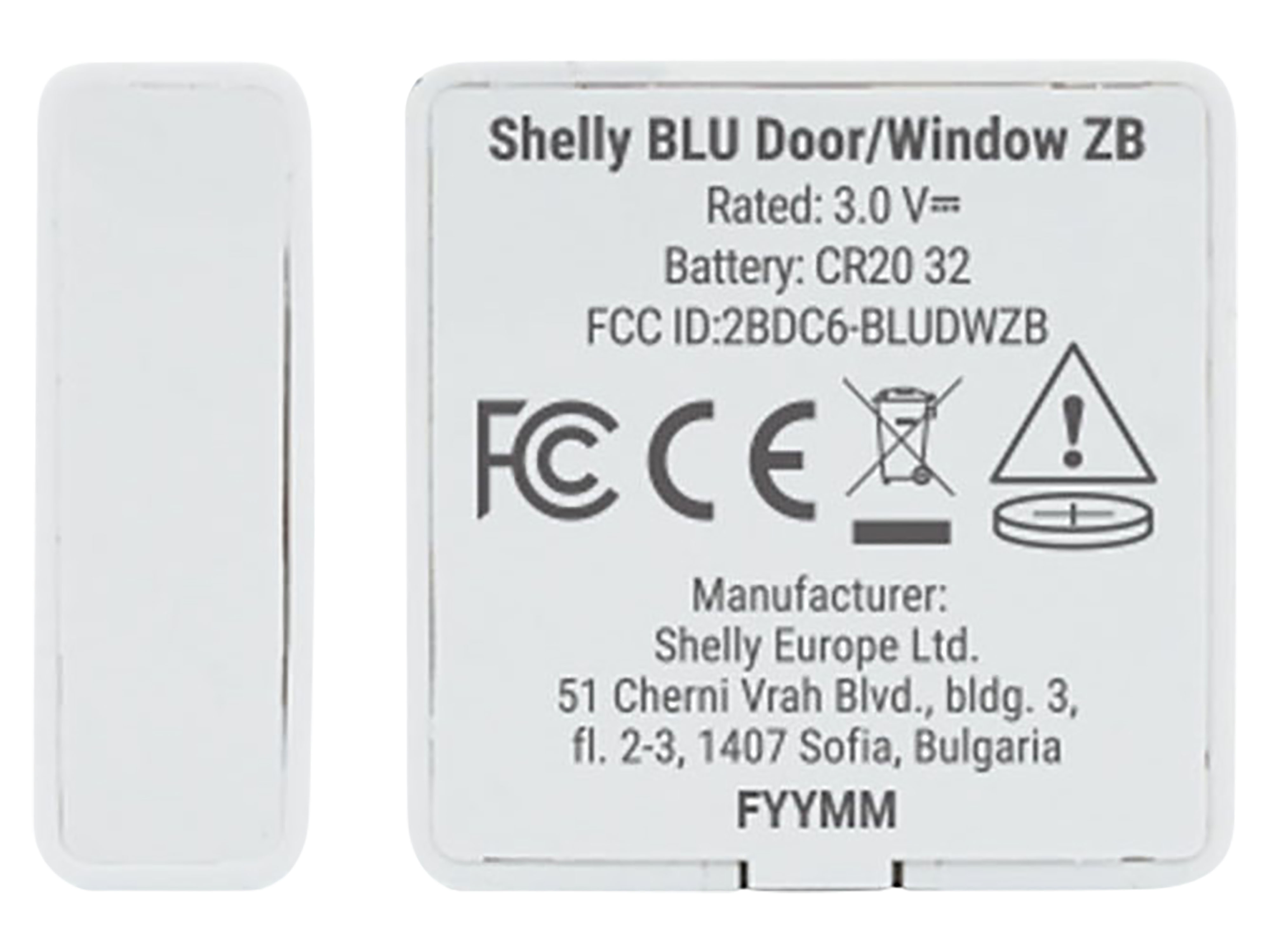 SHELLY Tür-/Fensterkontakt Blu ZB Door, Window, weiß SHELLY Tür-/Fensterkontakt Blu ZB Door, Window, weiß