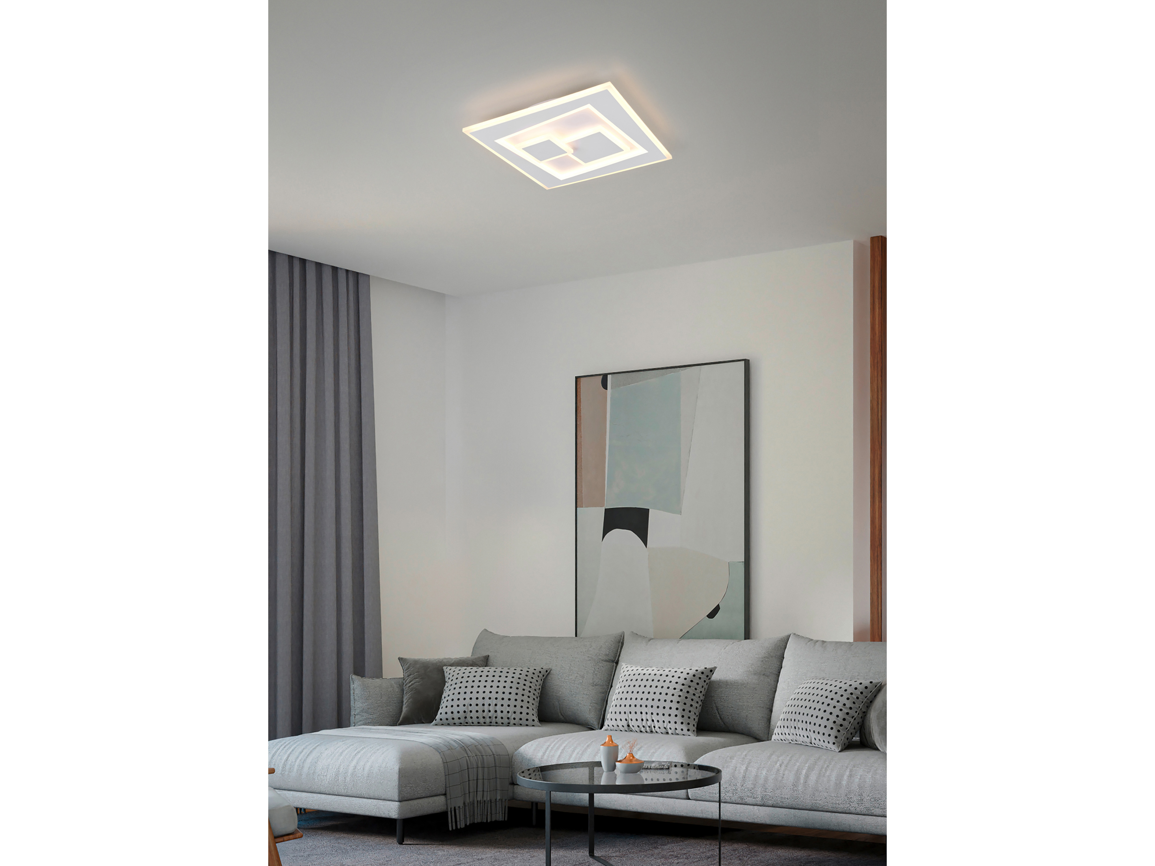 REALITY LED-Deckenleuchte Deglas, 34W, 2700... 6500K, 3900lm, Fernbedienung, CCT, IP20, weiß REALITY LED-Deckenleuchte Deglas, 34W, 2700... 6500K, 3900lm, Fernbedienung, CCT, IP20, weiß