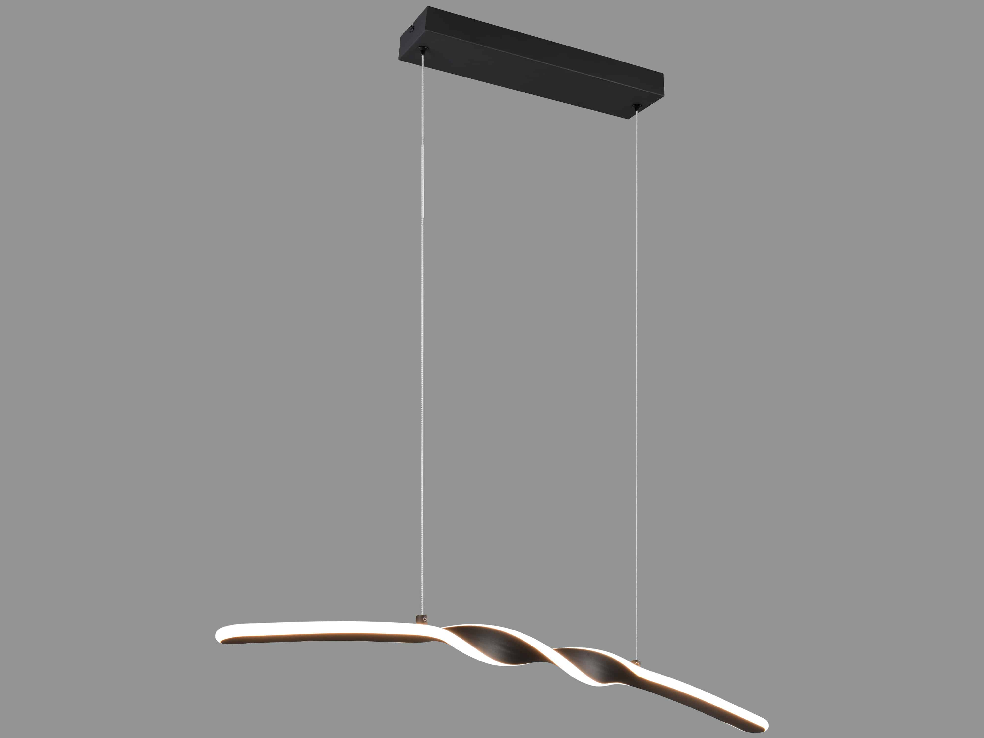 REALITY LED-Pendelleuchte Ginko R35791132, 18W, 3000K, 1980lm, warmweiß, IP20, schwarz