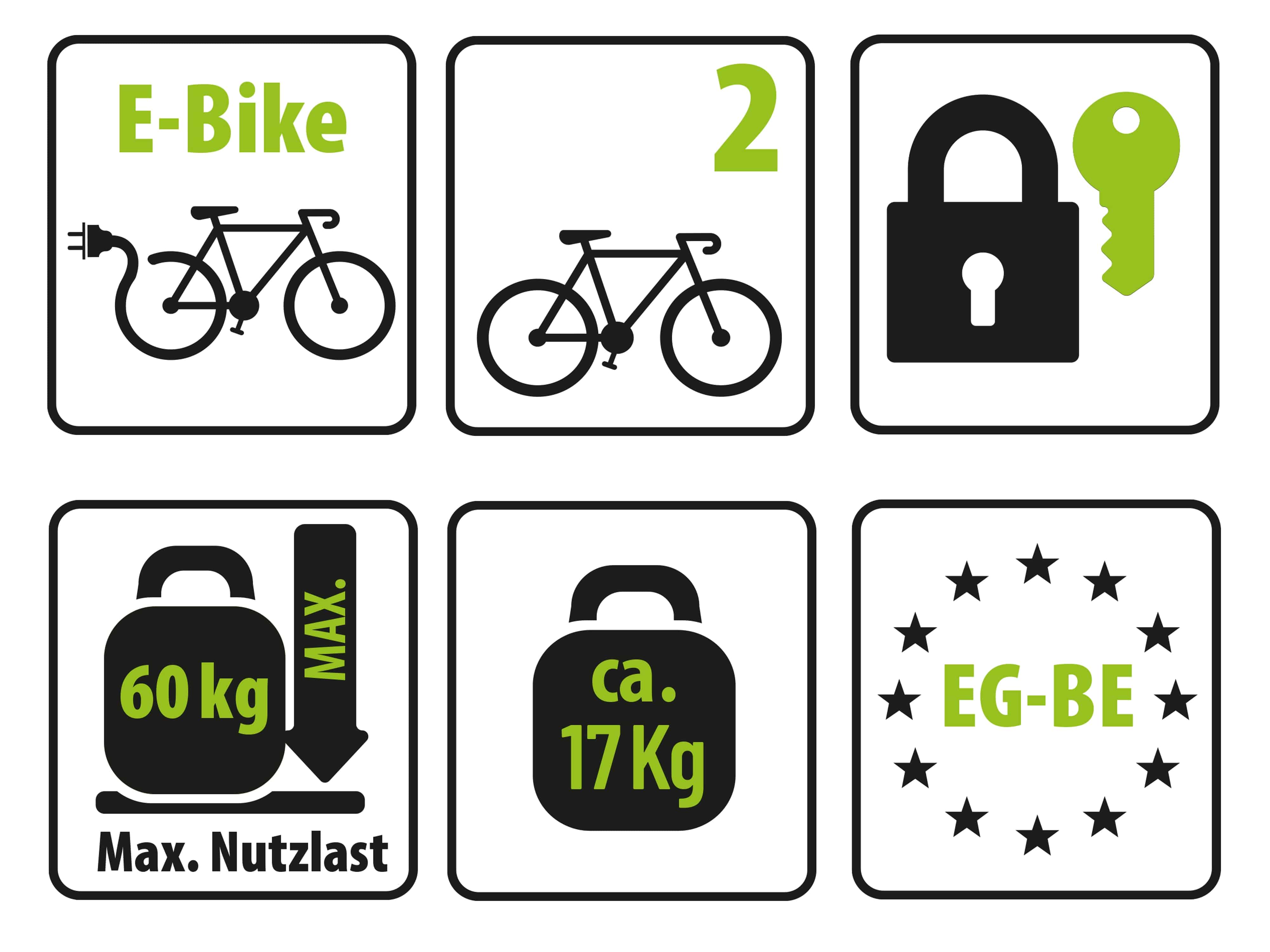 EUFAB Fahrradträger PREMIUM PLUS 2, 11523, für 2 Fahrräder EUFAB Fahrradträger PREMIUM PLUS 2, 11523, für 2 Fahrräder