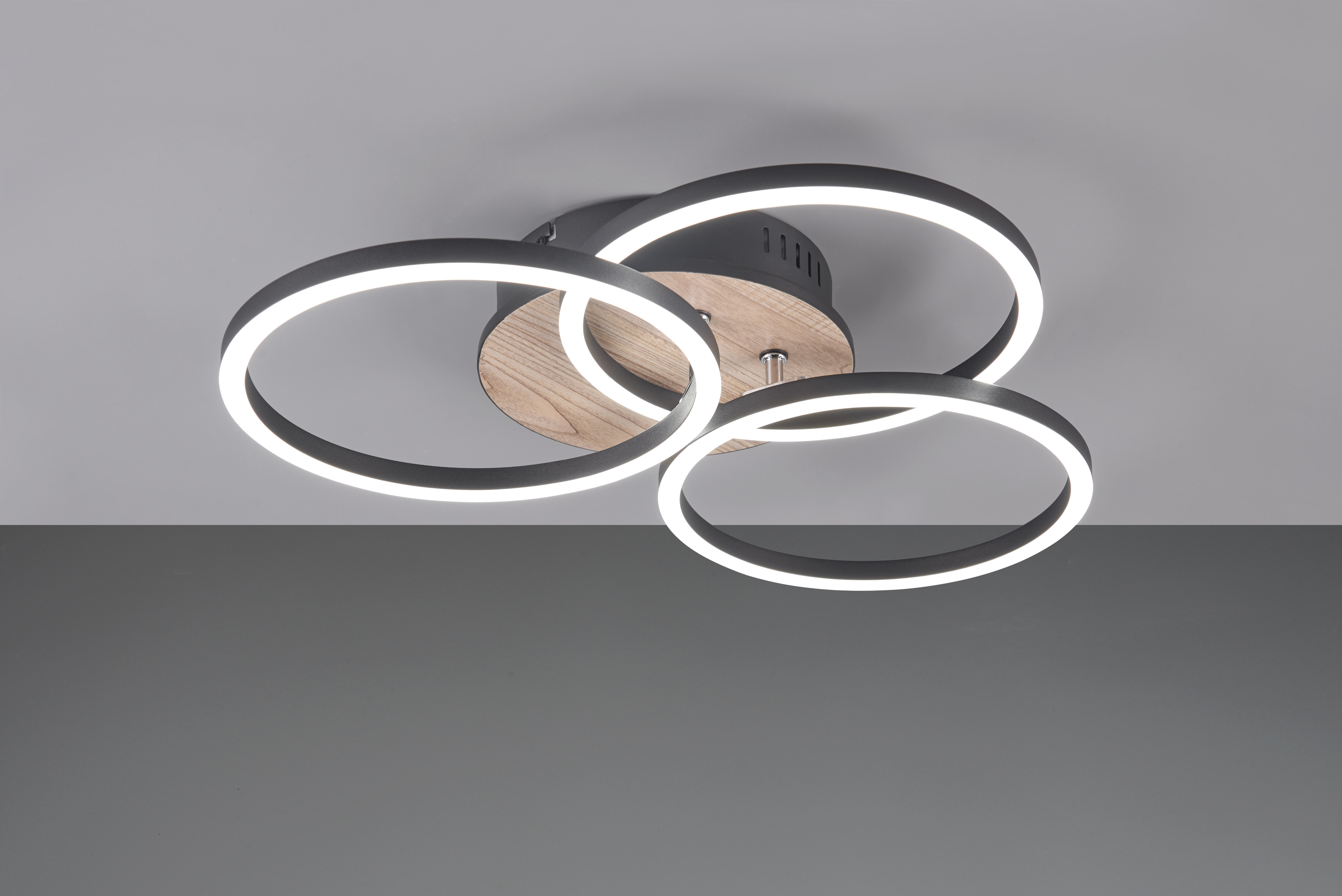 REALITY LED-Deckenleuchte Circle R62823135 Schwarz-Holzoptik, 27 W, 3200 lm CCT REALITY LED-Deckenleuchte Circle R62823135 Schwarz-Holzoptik, 27 W, 3200 lm CCT