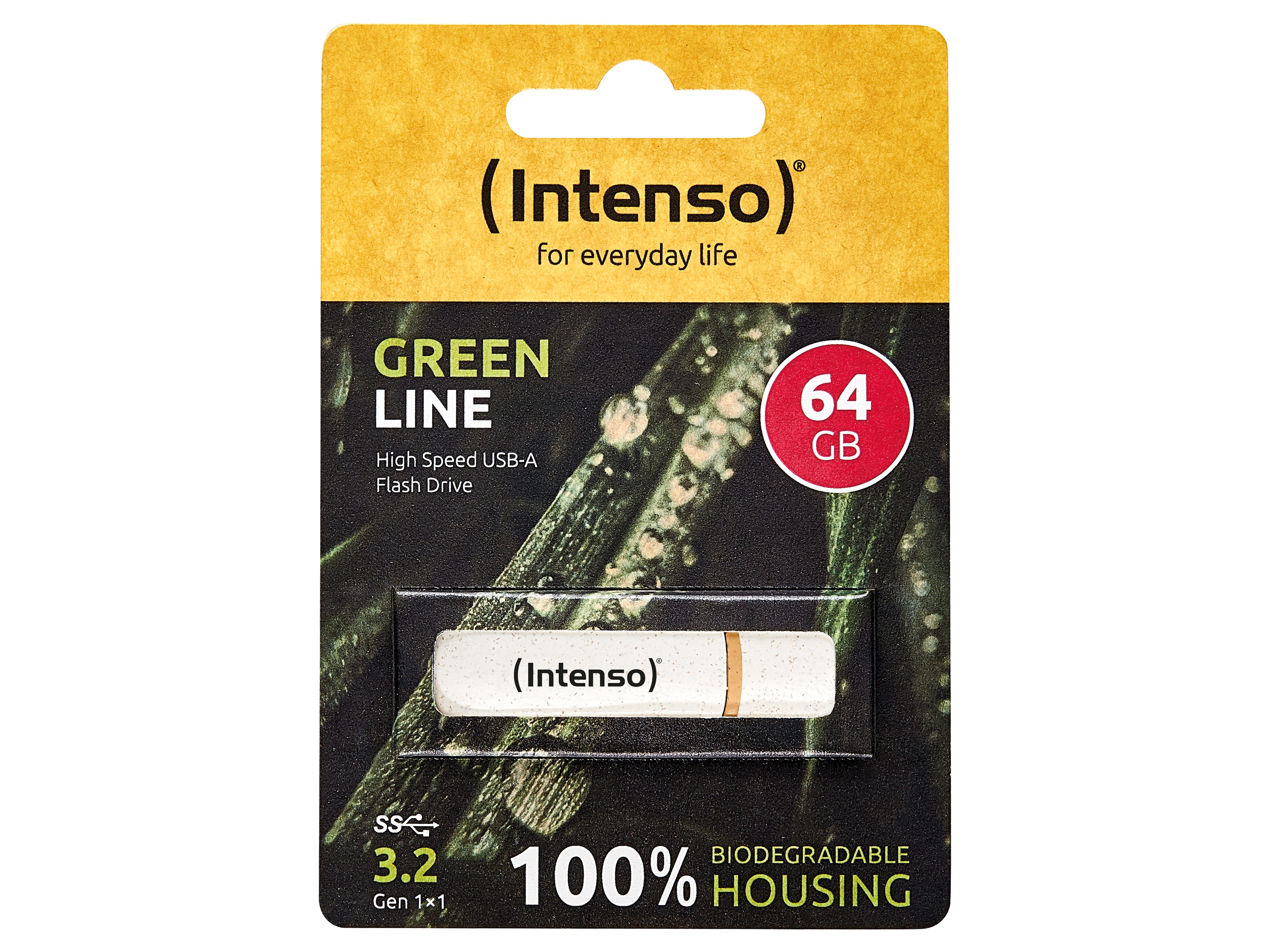 INTENSO USB-Stick Green Line 3540490 USB 3.2 64GB INTENSO USB 3.2-Stick INTENSO Green Line, 64 GB, beige/braun