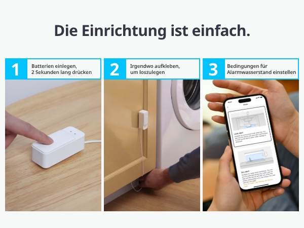 SWITCHBOT WLAN Wassermelder, mit Sensorkabel, weiß SWITCHBOT WLAN Wassermelder, mit Sensorkabel, weiß