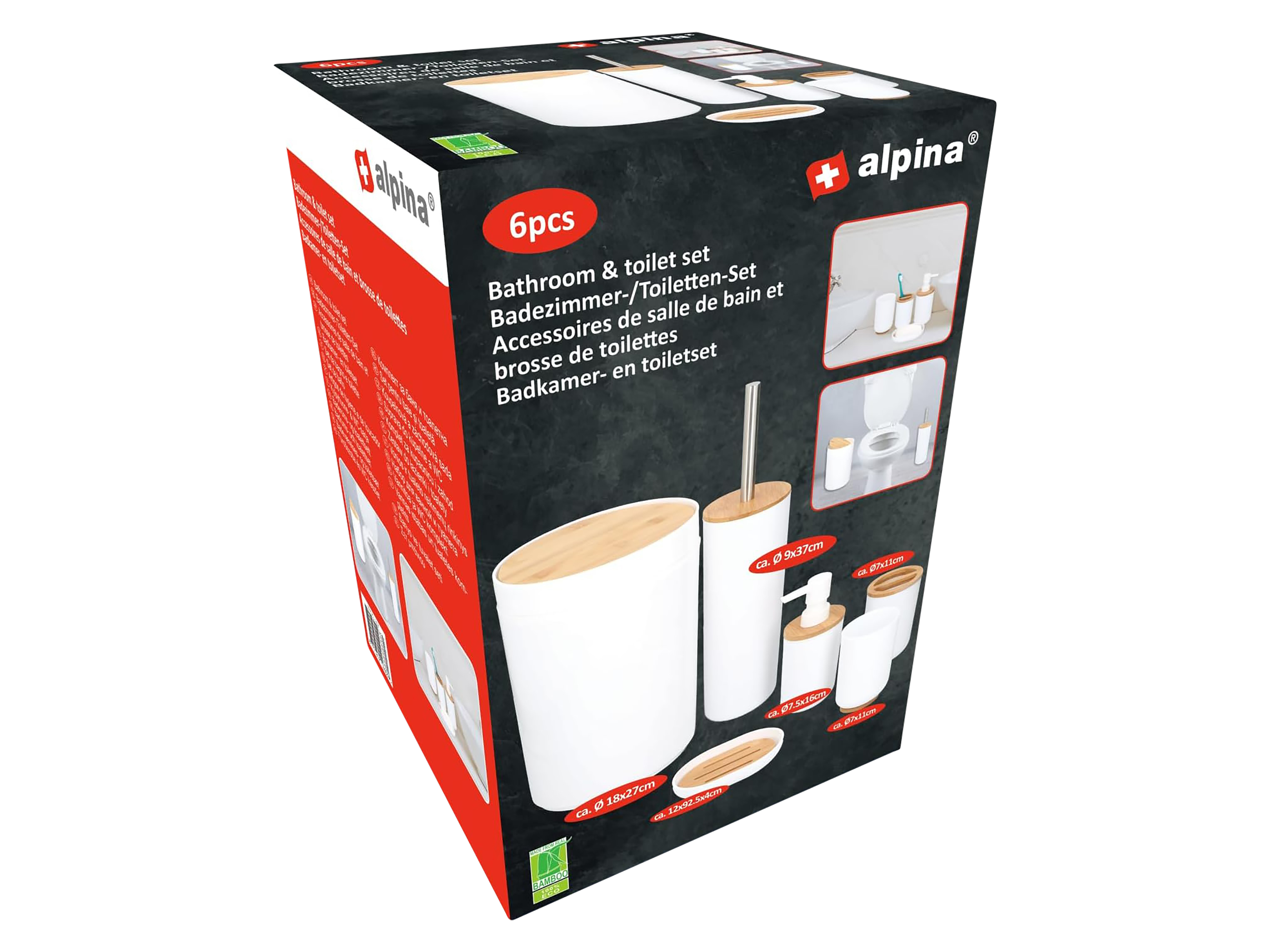 ALPINA Badezimmer/Toiletten-Set, 6-teilig ALPINA Badezimmer/Toiletten-Set, 6-teilig