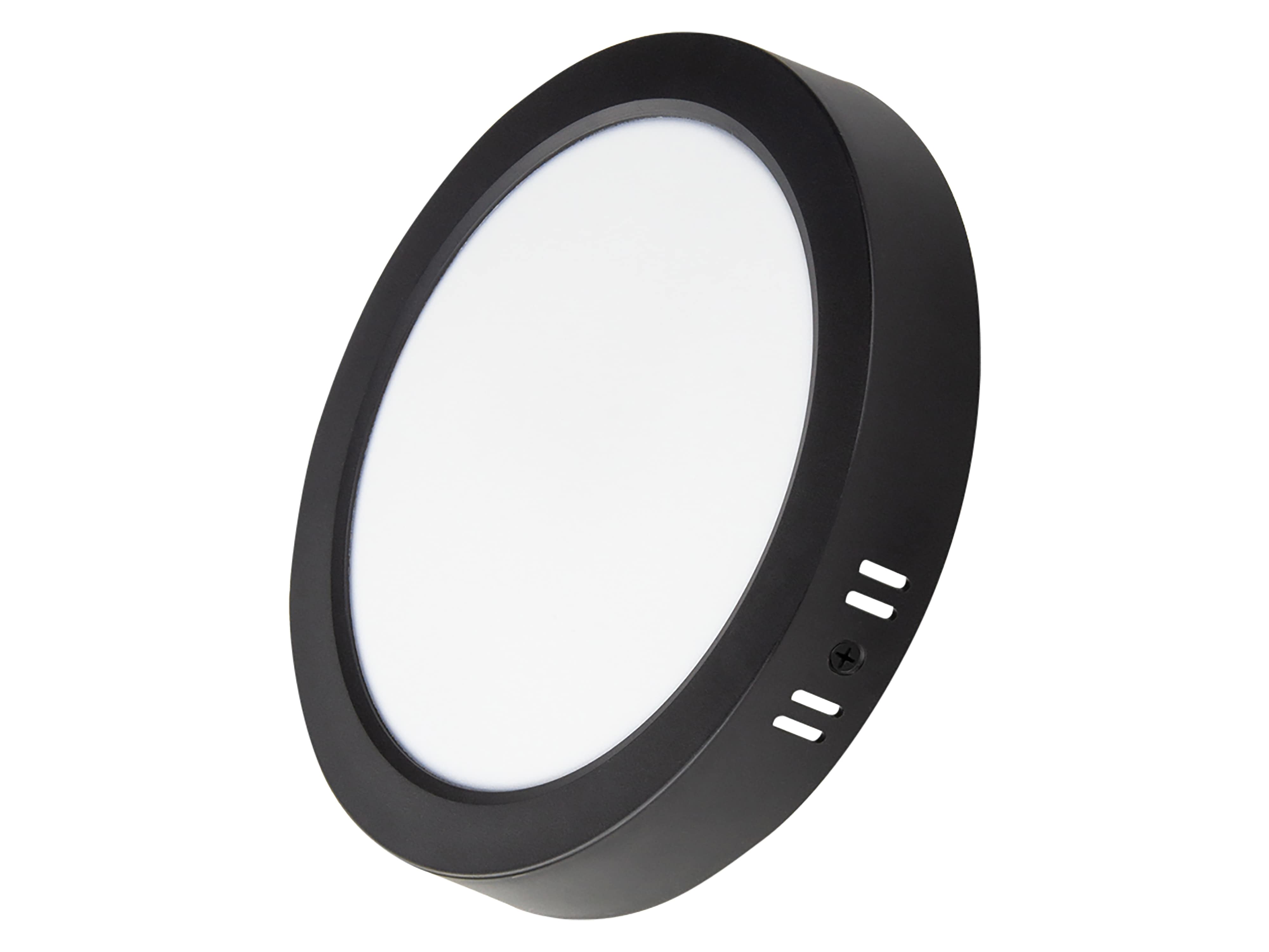 LUXULA LED-Deckenleuchte, 6W, EEK: F, 600lm, CCT, IP44, rund, schwarz