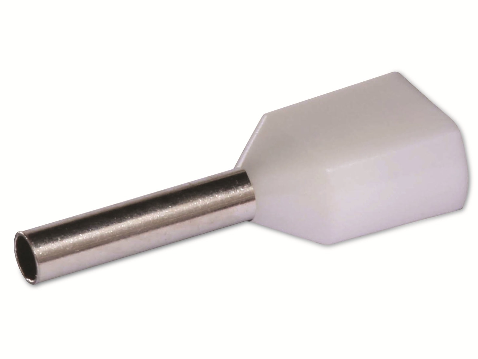 QUADRIOS Zwillings-Aderendhülse 22C433, 0,5 mm², Weiß, Teilisoliert, 100 Stück QUADRIOS Zwillings-Aderendhülse, 22C433, 0,5 mm², Weiß, Teilisoliert, 100 St.
