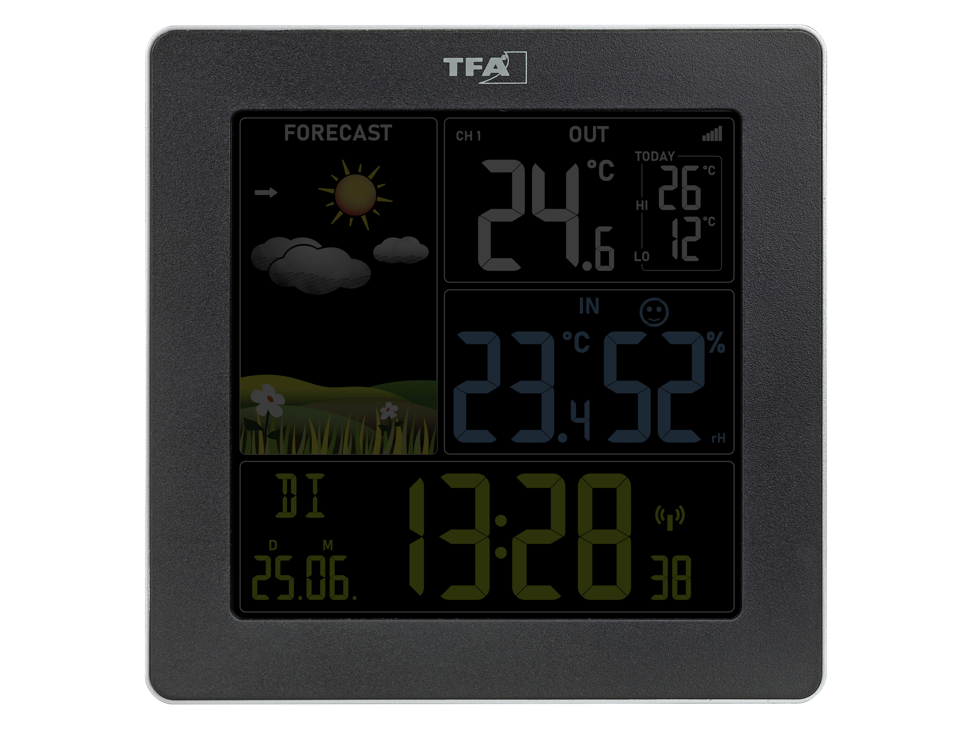 TFA Funk-Wetterstation Sun 2, mit Farbdisplay, schwarz TFA Funk-Wetterstation Sun 2, mit Farbdisplay, schwarz