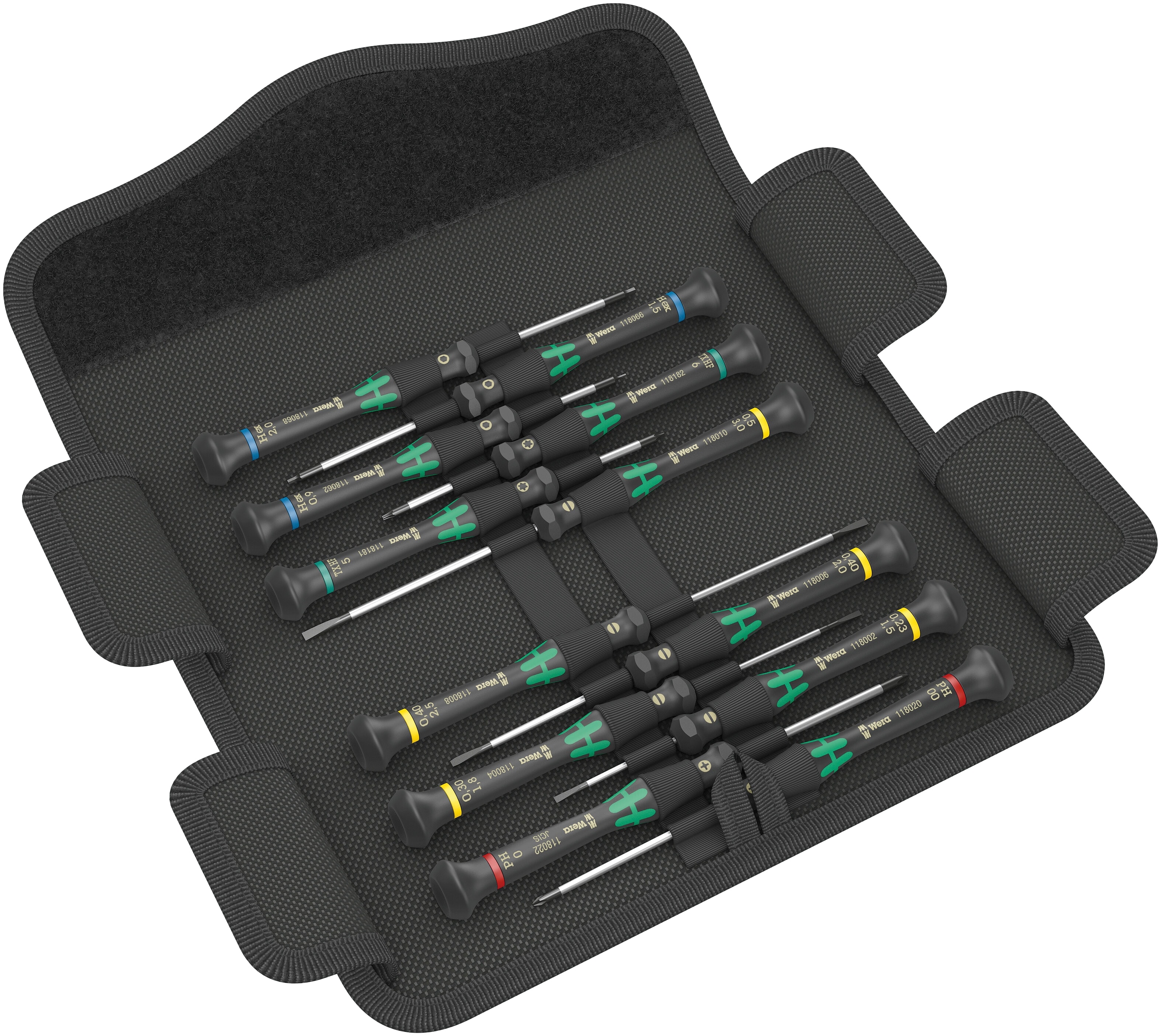 WERA Elektronik-Schraubendrehersatz, 05073675001, Kraftform Micro 12 Universal 1, 12-teilig WERA Elektronik-Schraubendrehersatz, 05073675001, Kraftform Micro 12 Universal 1, 12-teilig