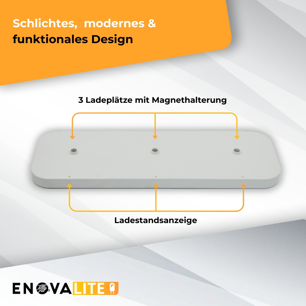 ENOVALITE 3er Ladestation ELED900400, für Akku-Tischleuchten, weiß ENOVALITE 3er Ladestation ELED900400, für Akku-Tischleuchten, weiß