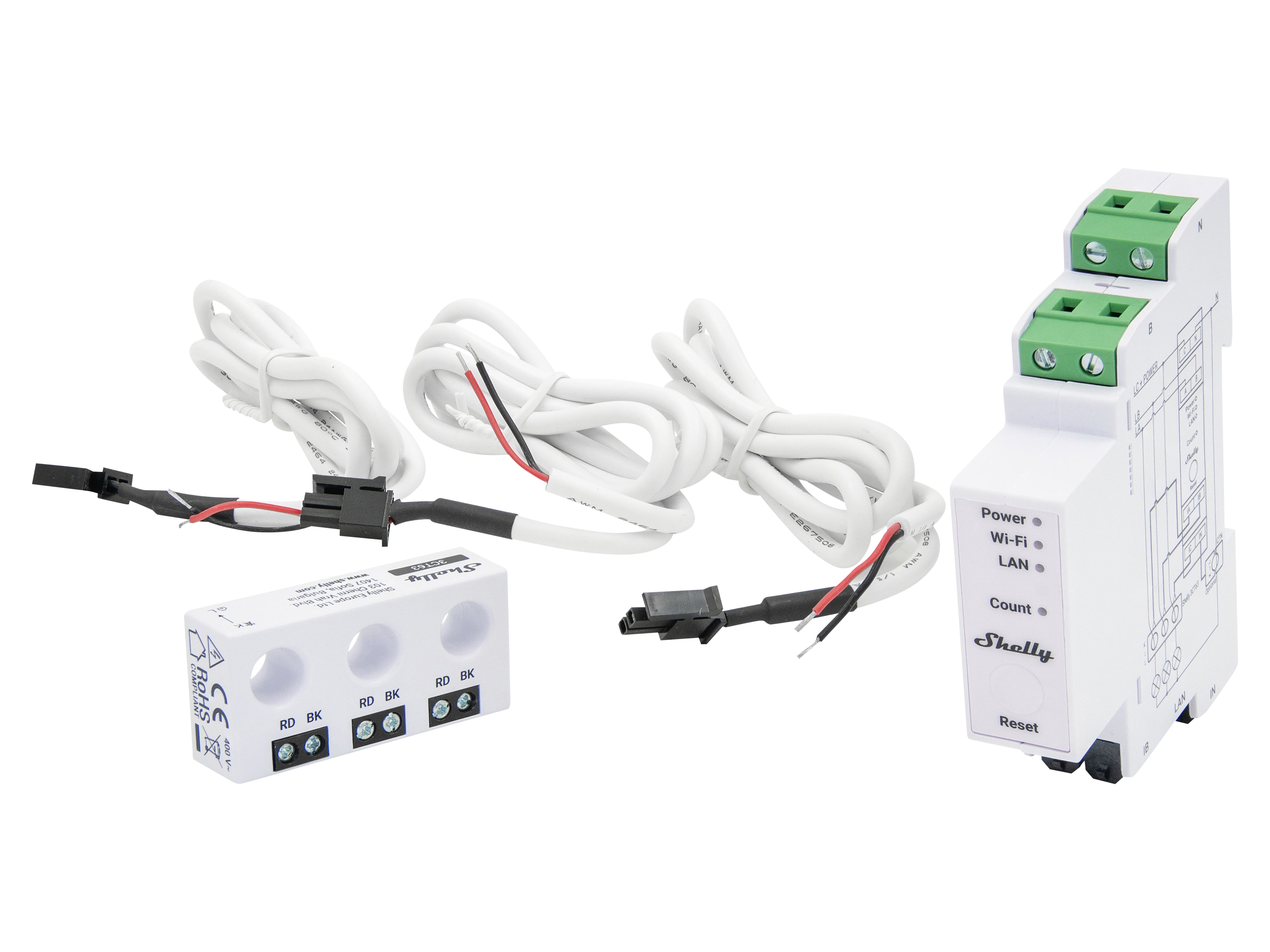 SHELLY Energiezähler Pro 3EM-3CT63, Wlan, BT, LAN SHELLY Energiezähler Pro 3EM-3CT63, Wlan, BT, LAN
