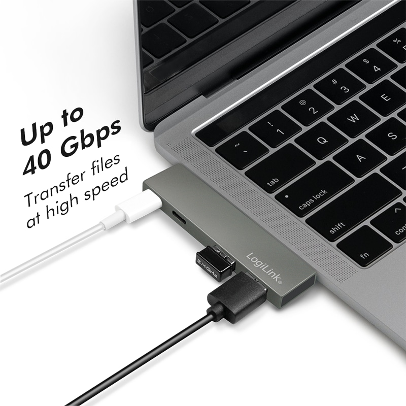 LOGILINK USB 3.2 Dockingstation UA0399, Gen2x2, 4-Port, PD, silber LOGILINK USB 3.2 Dockingstation UA0399, Gen2x2, 4-Port, PD, silber