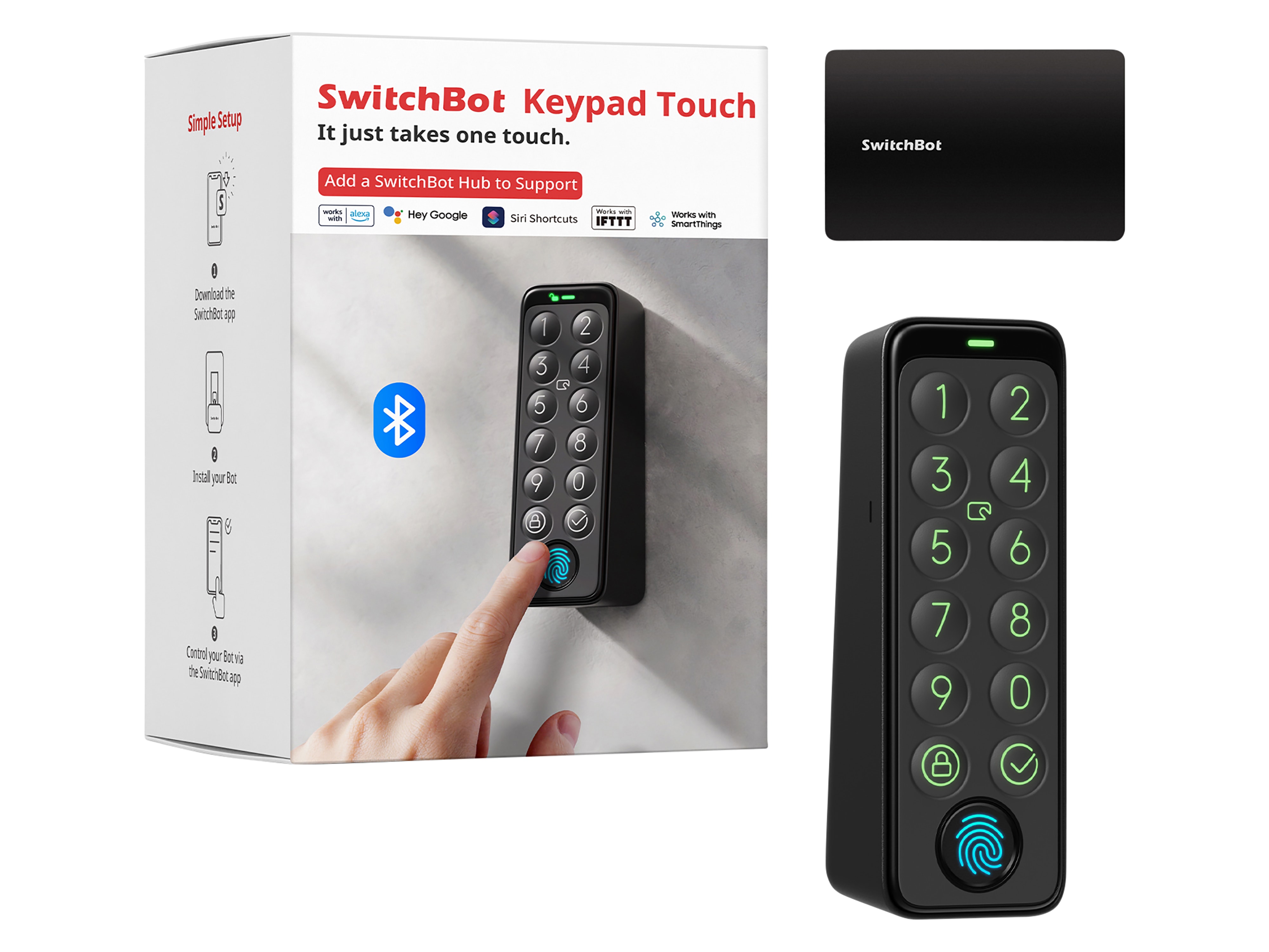 SWITCHBOT Smartes Türschloss, Touch Keypad, schwarz SWITCHBOT Smartes Türschloss, Touch Keypad, schwarz