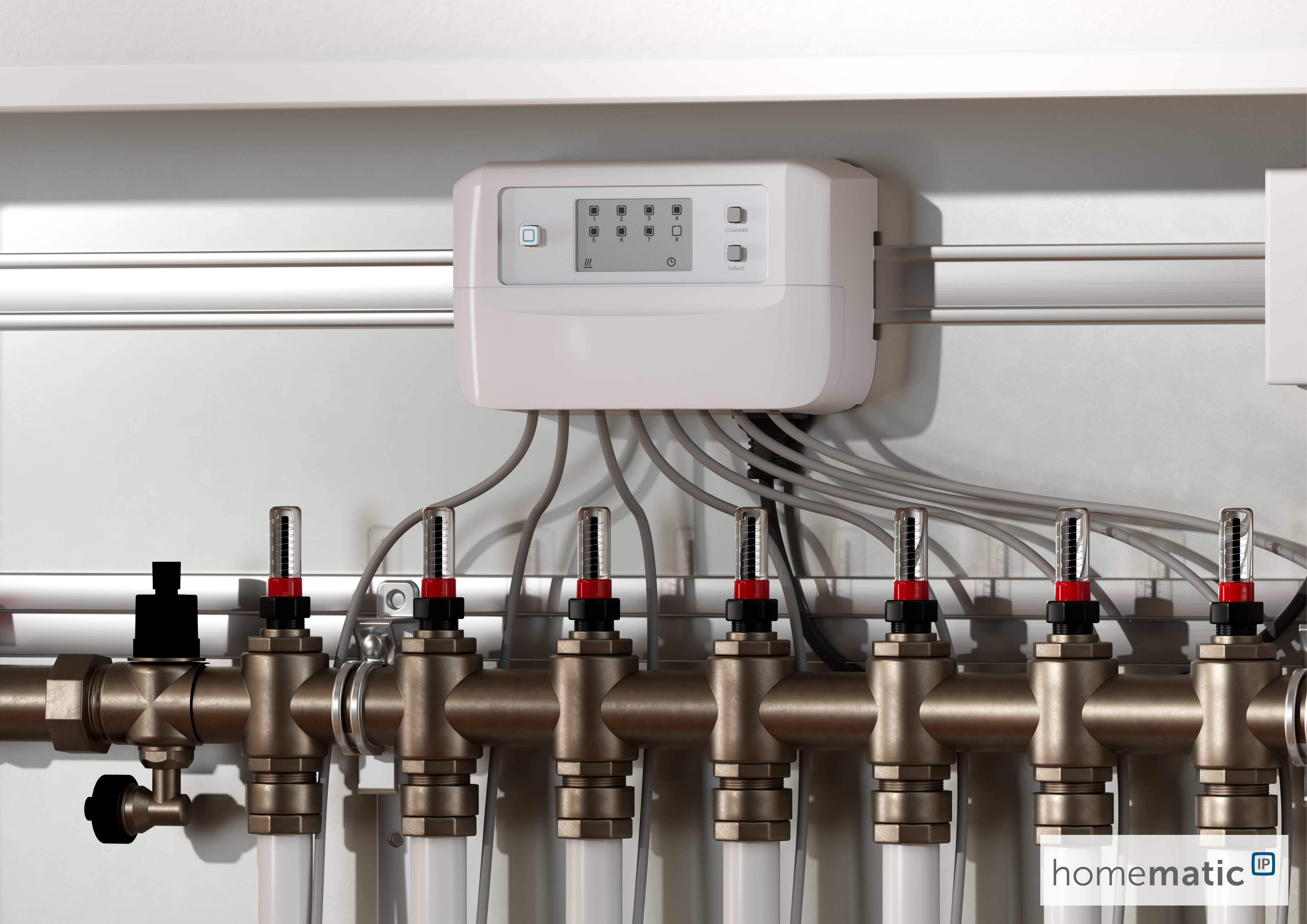 HOMEMATIC IP 161656A0, Fußboden-Heizungscontroller, 8 Kanäle, motorisch HOMEMATIC IP 161656A0, Fußboden-Heizungscontroller, 8 Kanäle, motorisch