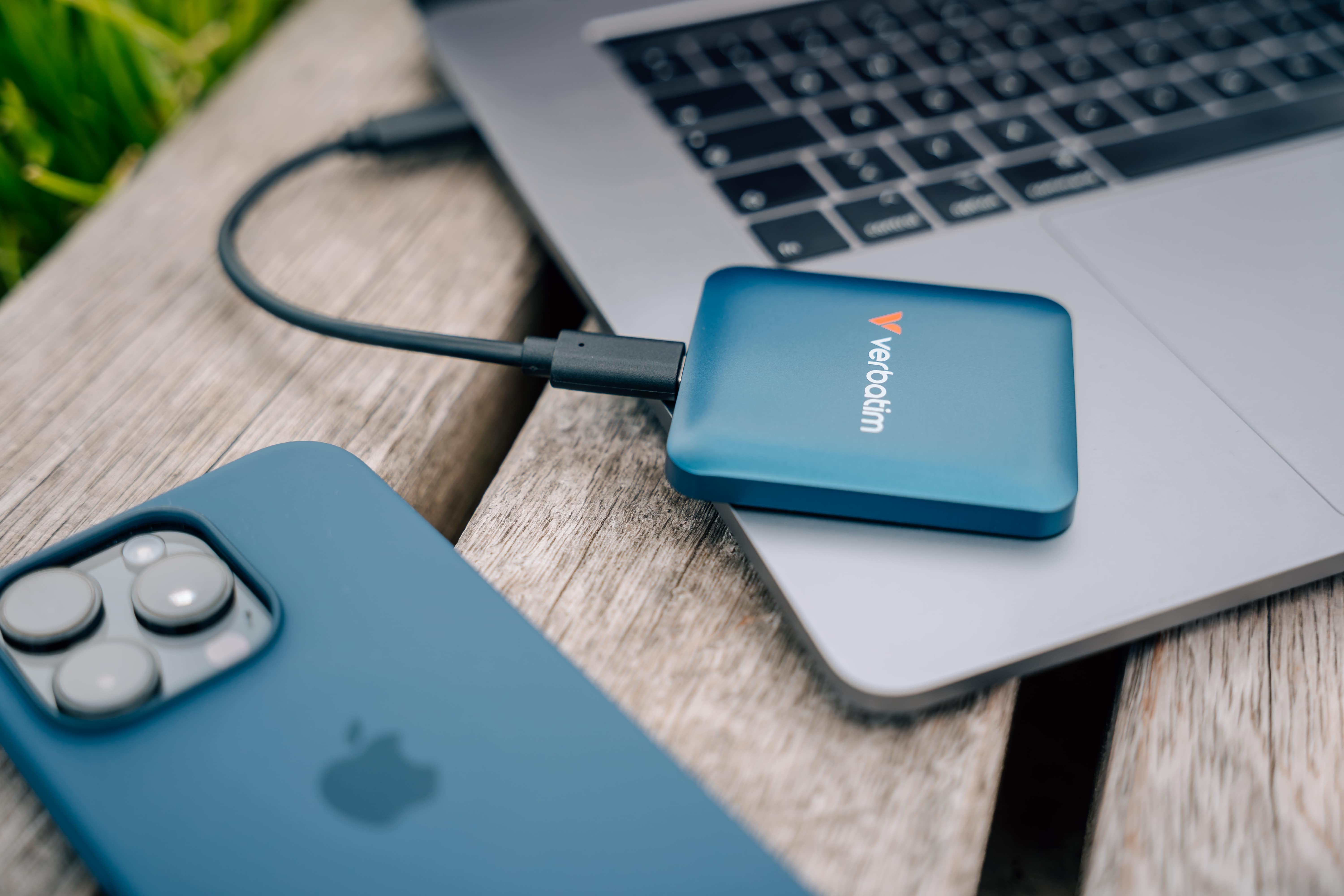 VERBATIM Externe SSD SnapBack 1TB Blue Metallic VERBATIM Externe SSD SnapBack 1TB Blue Metallic