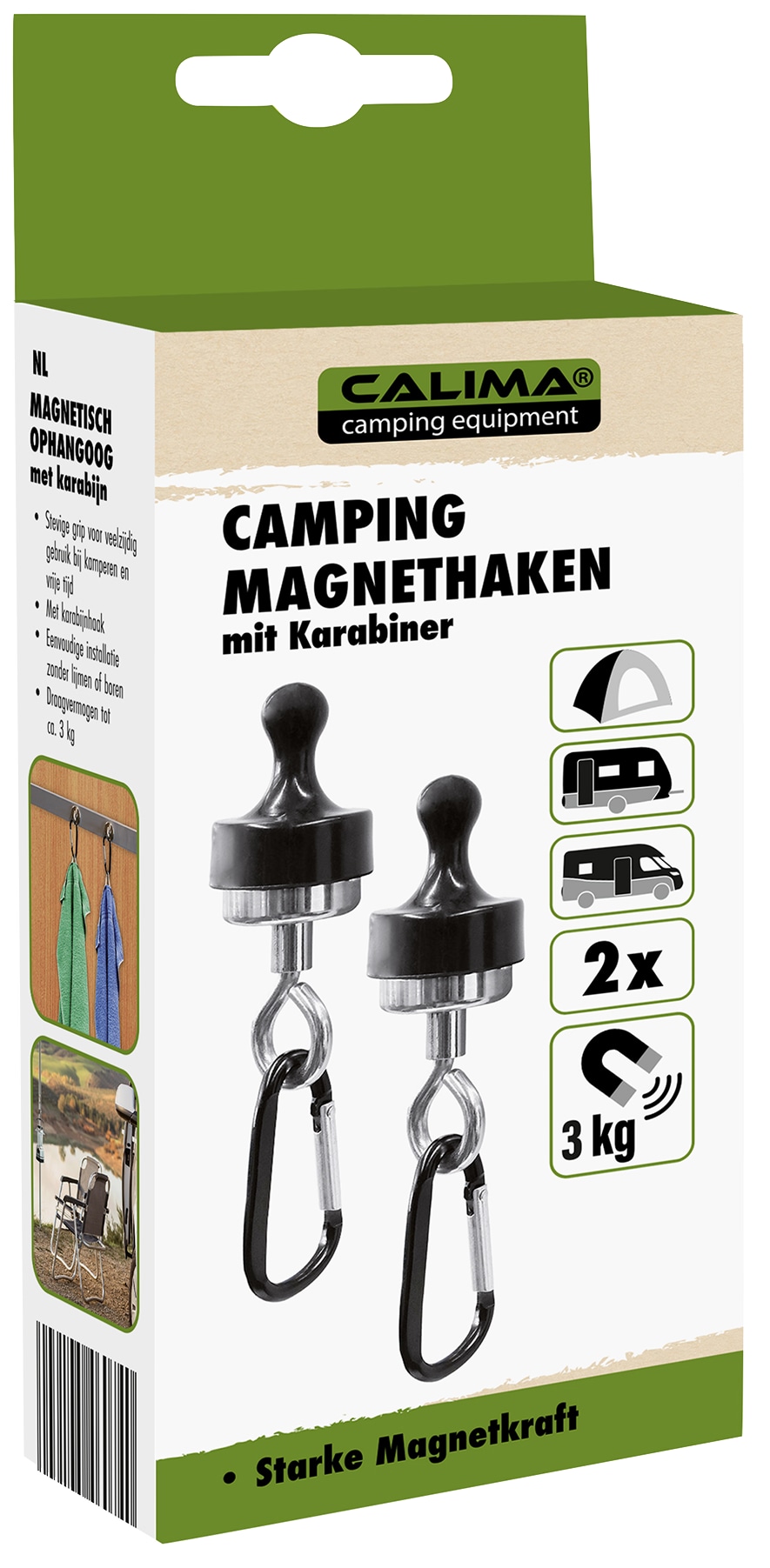 CALIMA CAMPING EQUIPMENT Magnethaken, 46074 CALIMA CAMPING EQUIPMENT Magnethaken, 46074