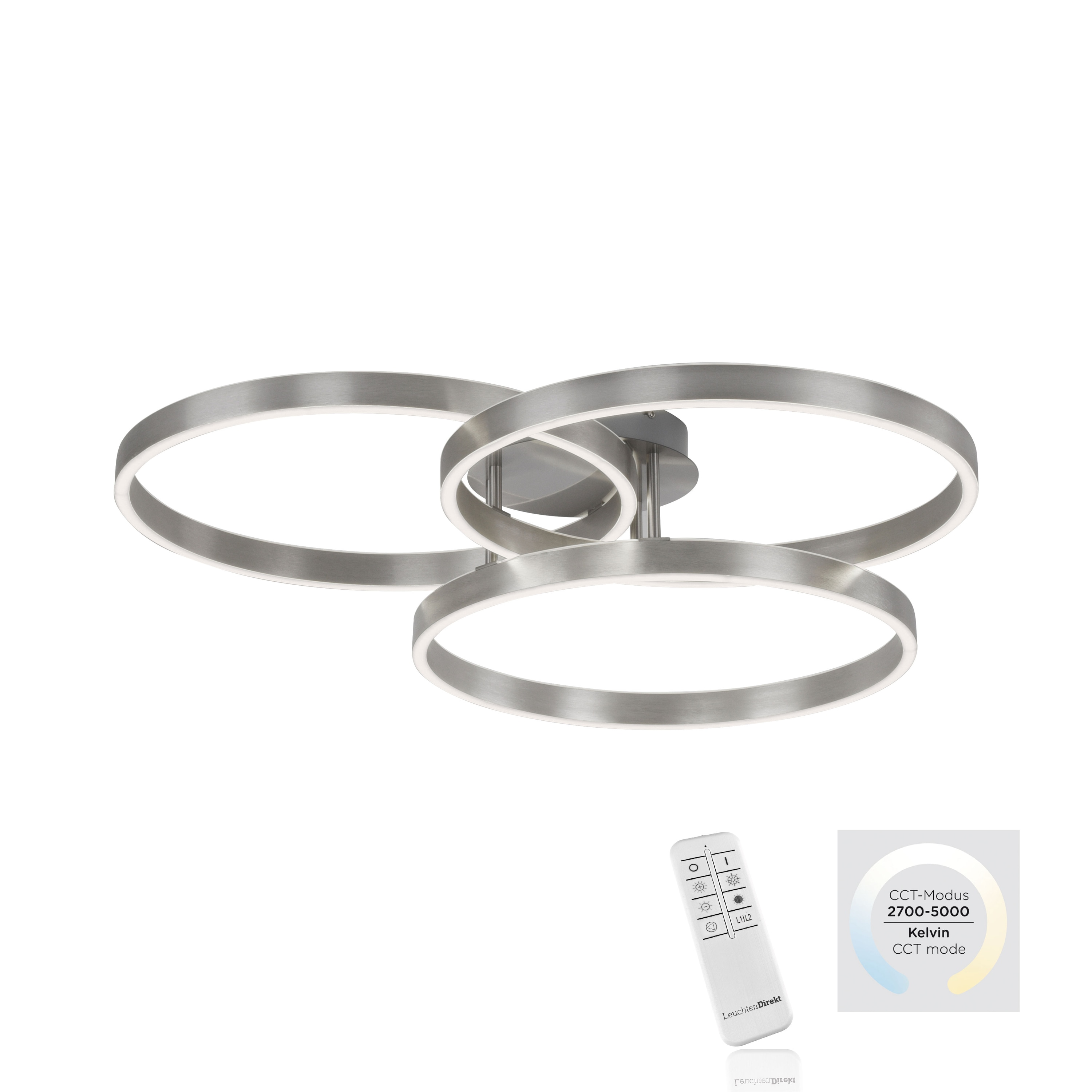 PAUL NEUHAUS LED-Deckenleuchte 6233-55 stahl, 48 W, 5000 lm, CCT PAUL NEUHAUS LED-Deckenleuchte 6233-55 stahl, 48 W, 5000 lm, CCT