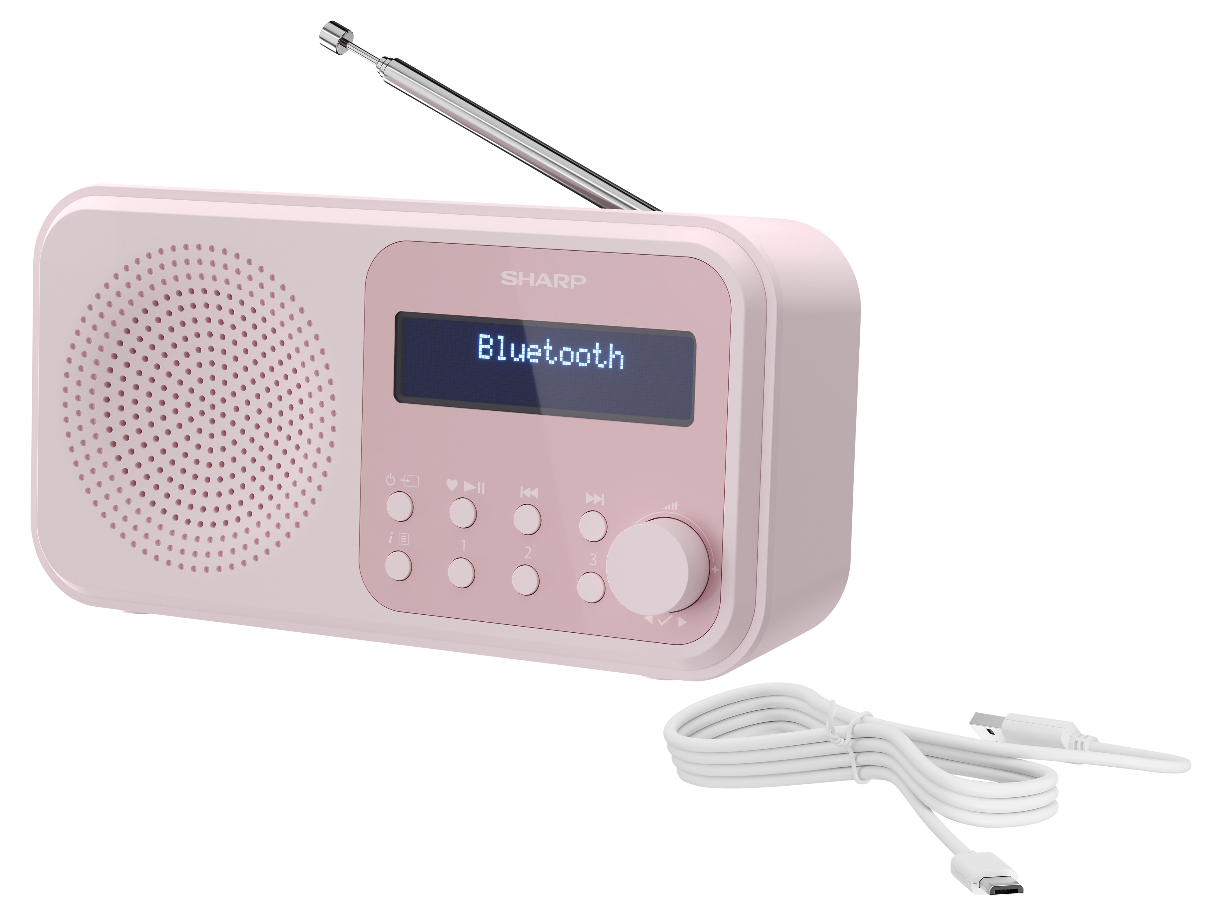 SHARP DAB+/FM Radio DR-P420, USB, Bluetooth, rosa SHARP DAB+/FM Radio DR-P420, USB, Bluetooth, rosa