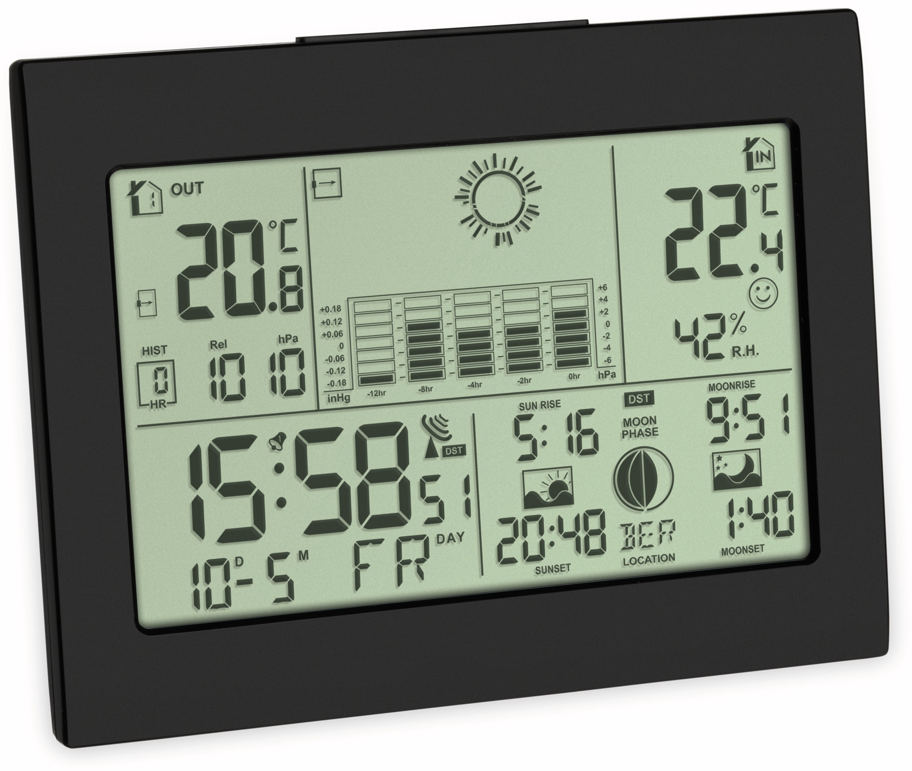 TFA Funk-Wetterstation Horizon, schwarz, 35.1155.01 TFA Funk-Wetterstation Horizon, schwarz, 35.1155.01
