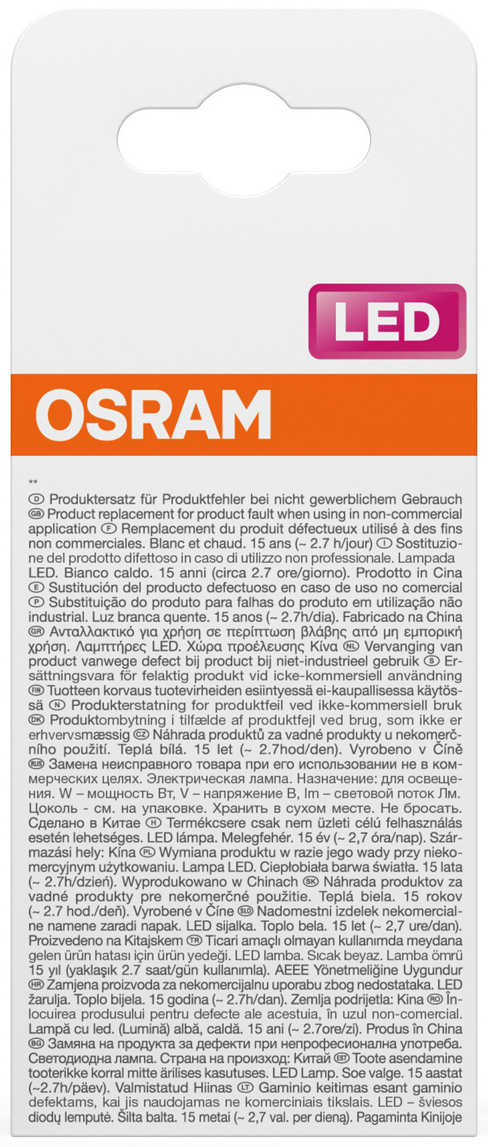 OSRAM LED-Lampe Retrofit, 5,9 W, E27, 2700K, EEK: D, 806 lm, IP20, warmweiß OSRAM LED-Lampe Retrofit, 5,9 W, E27, 2700 K, EEK: D, 806 lm, IP20, warmweiß