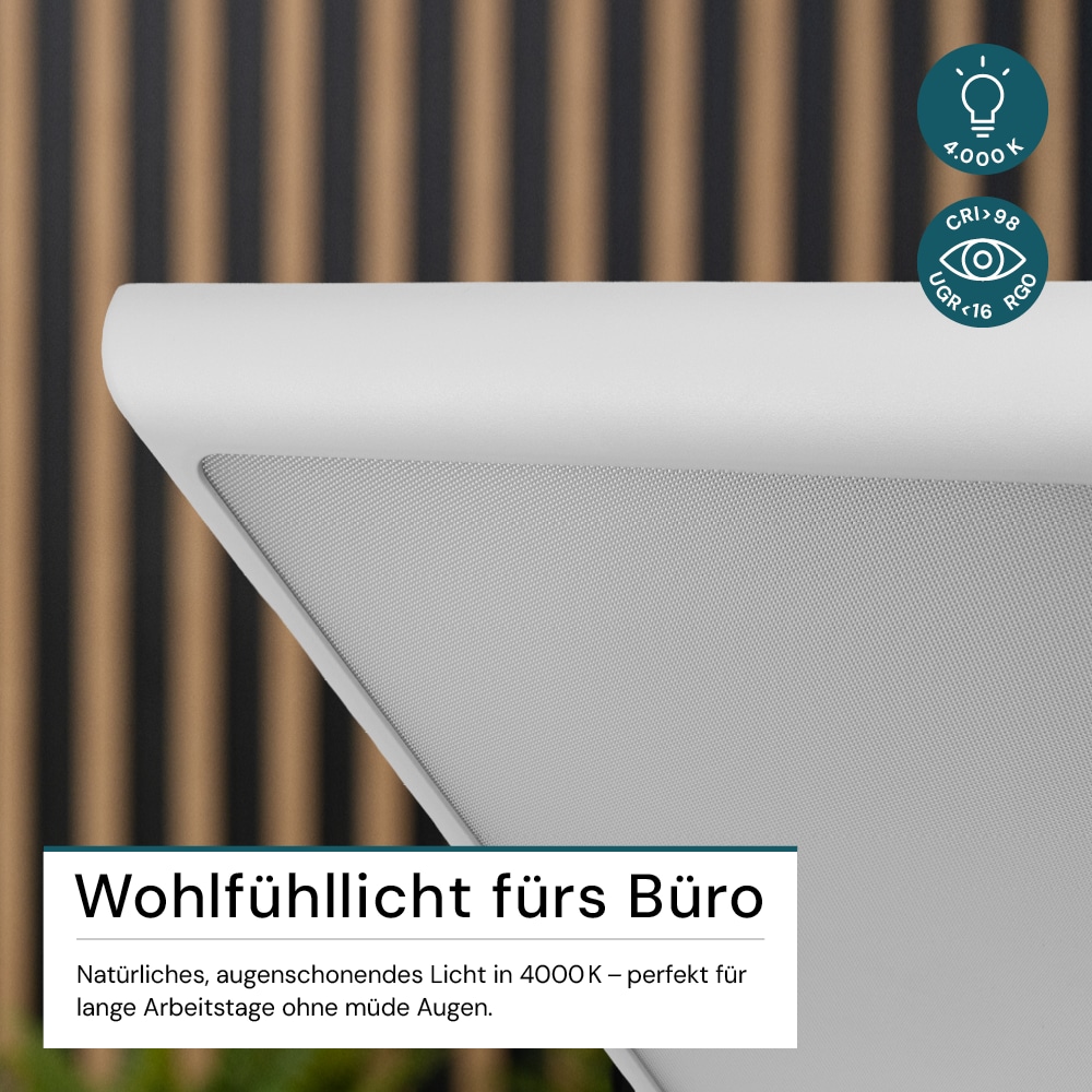 LUXULA LED-Büro-Stehleuchte, Up/Down, 100W, 4000K, EEK: F, 7000lm, IP20, dimmbar, weiß LUXULA LED-Büro-Stehleuchte, Up/Down, 100W, 4000K, EEK: F, 7000lm, IP20, dimmbar, weiß