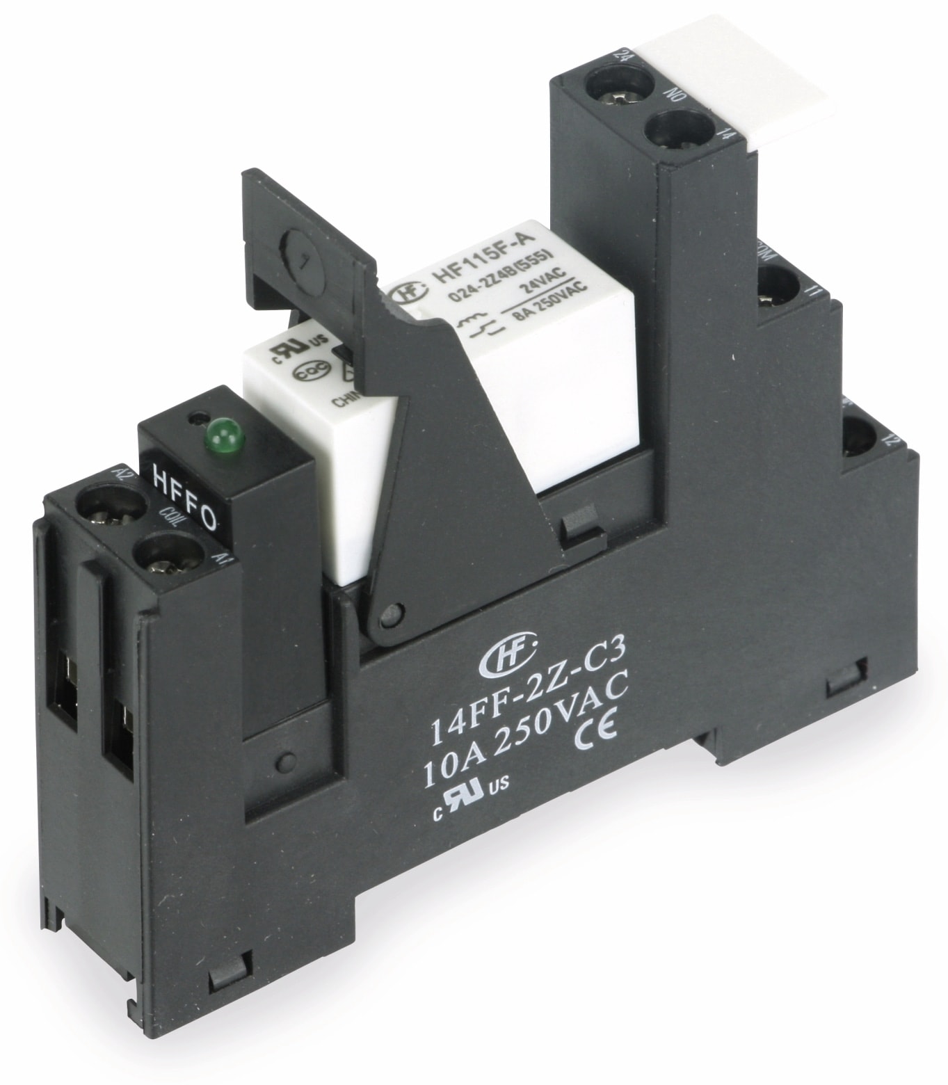 HONGFA Relaisbaustein 14FF-2Z-C3-1 & HF115F/012-2ZS4B, 12 V-