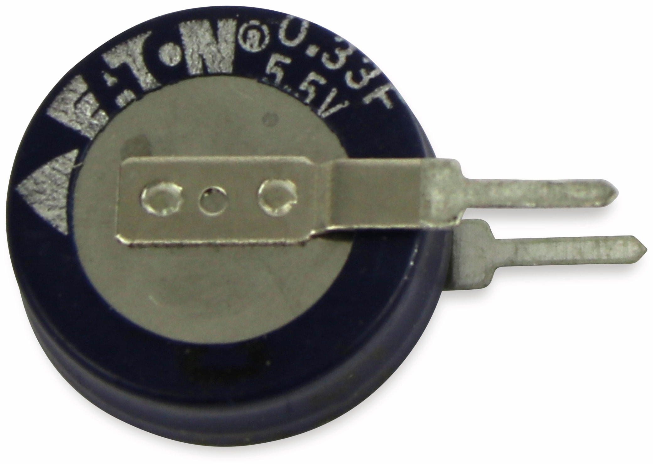 EATON Gold Cap-Elko 0,33F, 5,5V, radial, RM 5 mm, KR-5R5V334-R EATON Gold Cap-Elko, 0,33 F, 5,5 V, 11,5x12,7 mm